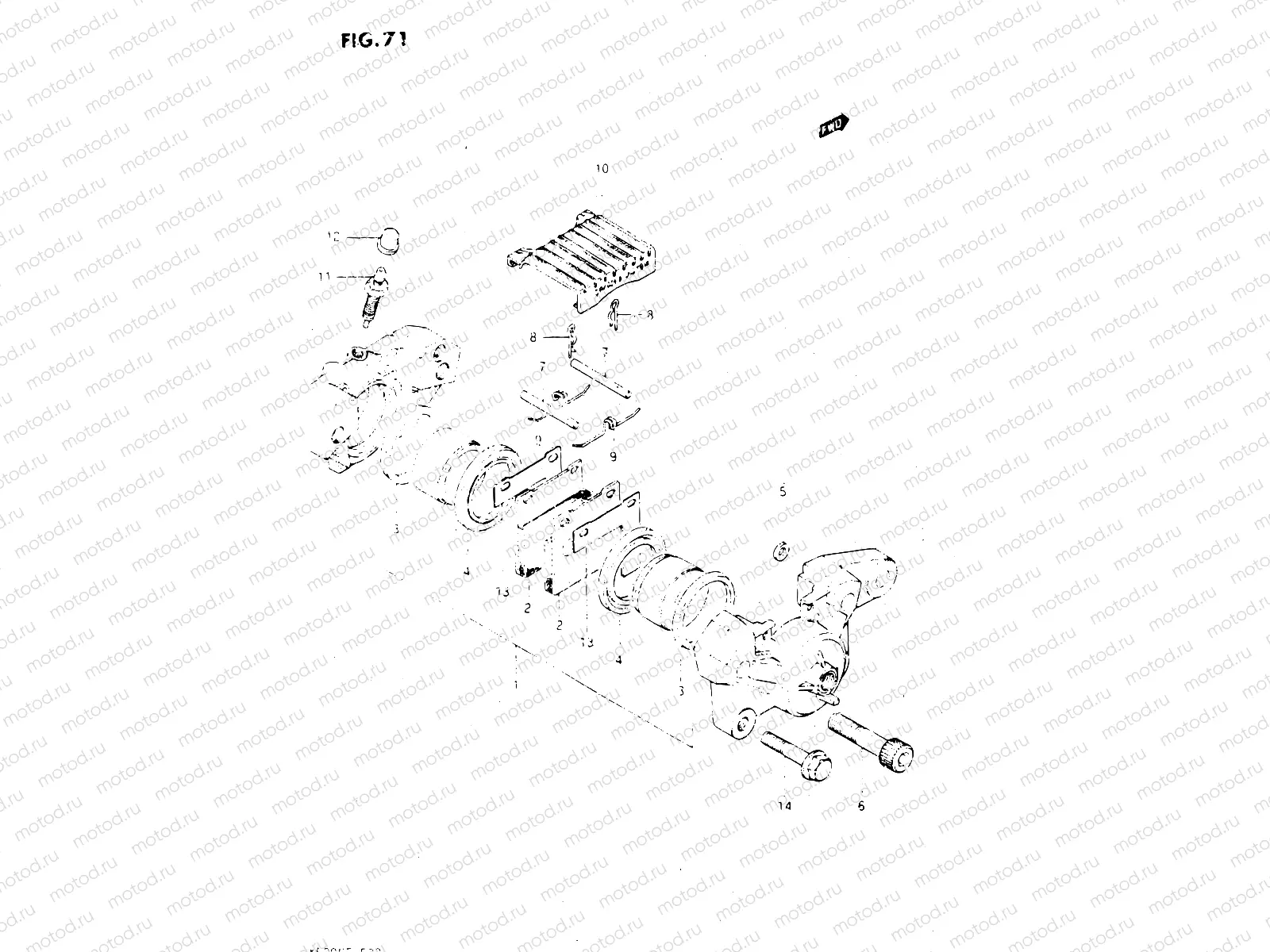 71 - REAR CALIPERS (MODEL E)