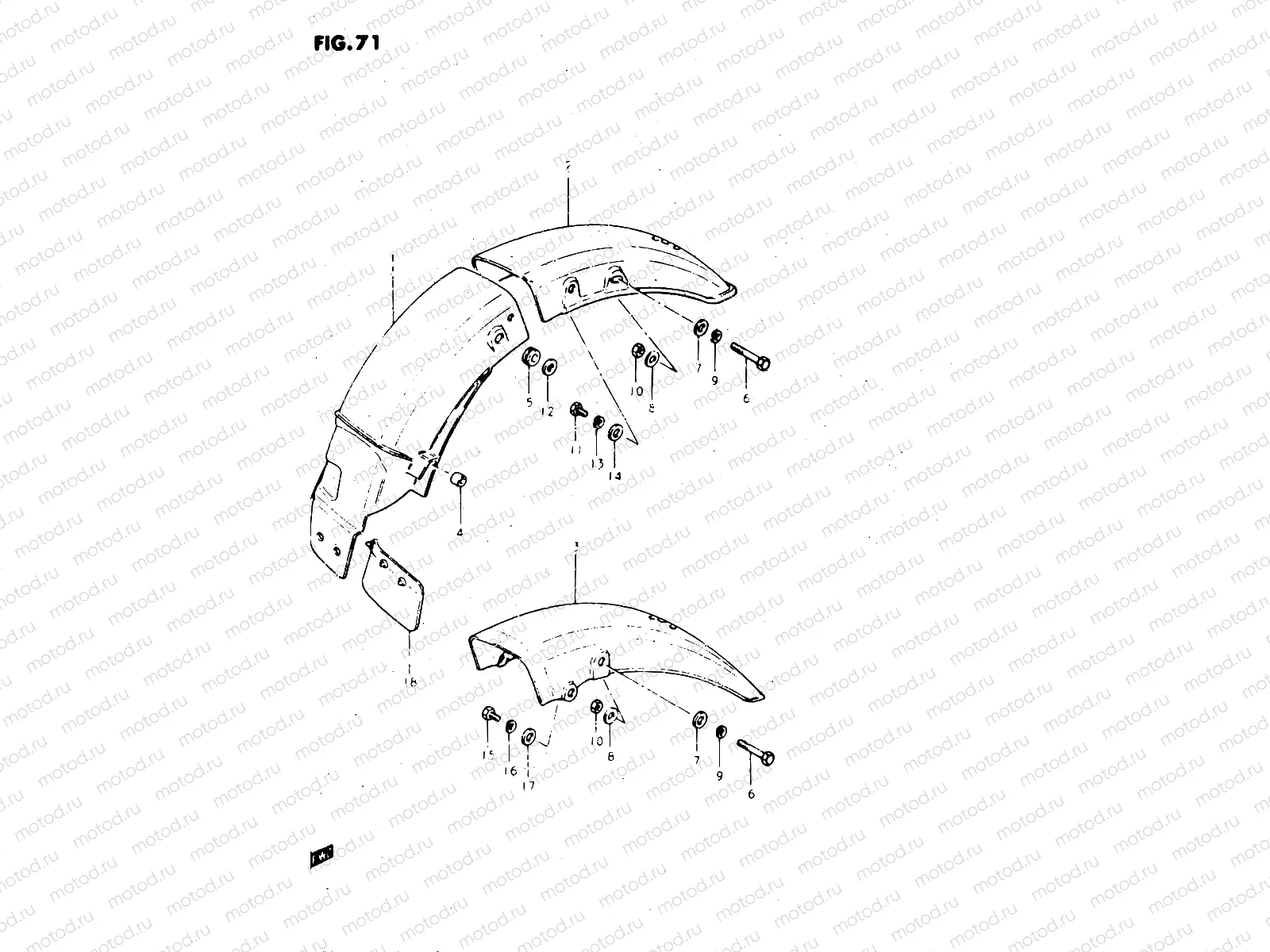 71 - REAR FENDER