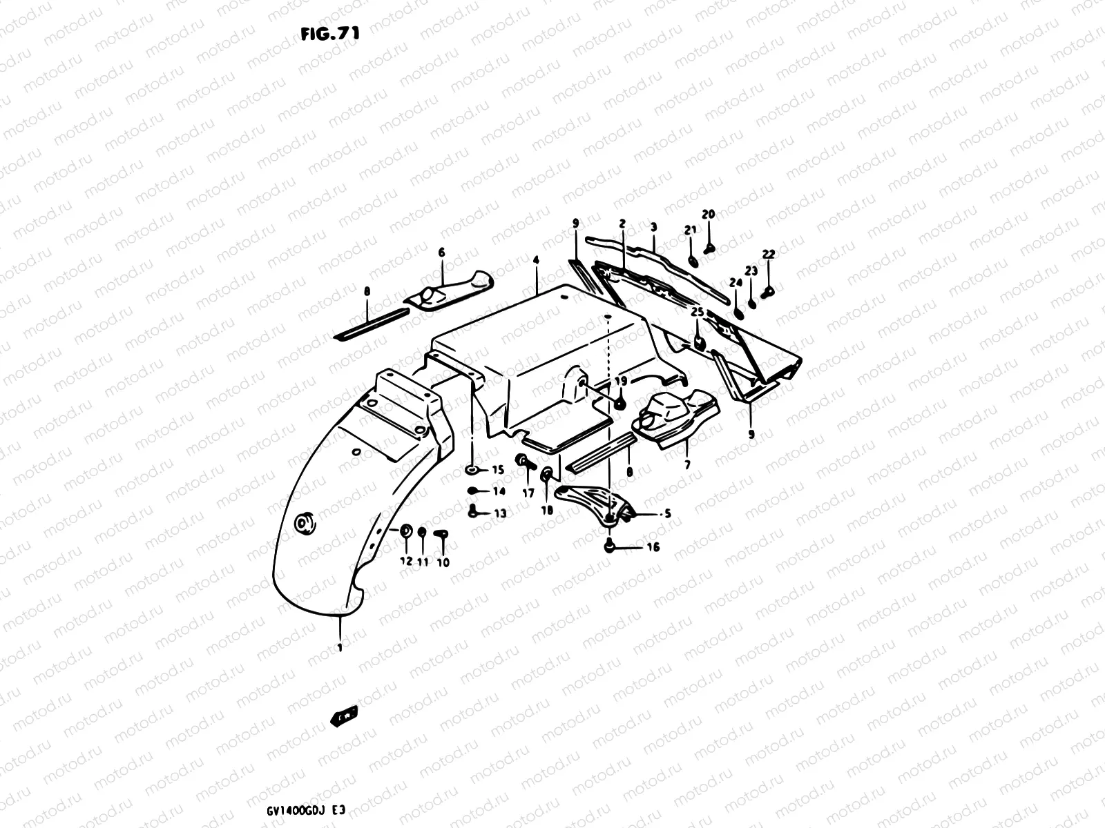 71 - REAR FENDER