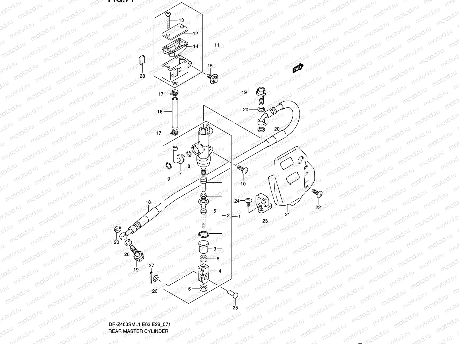 71 - REAR MASTER CYLINDER
