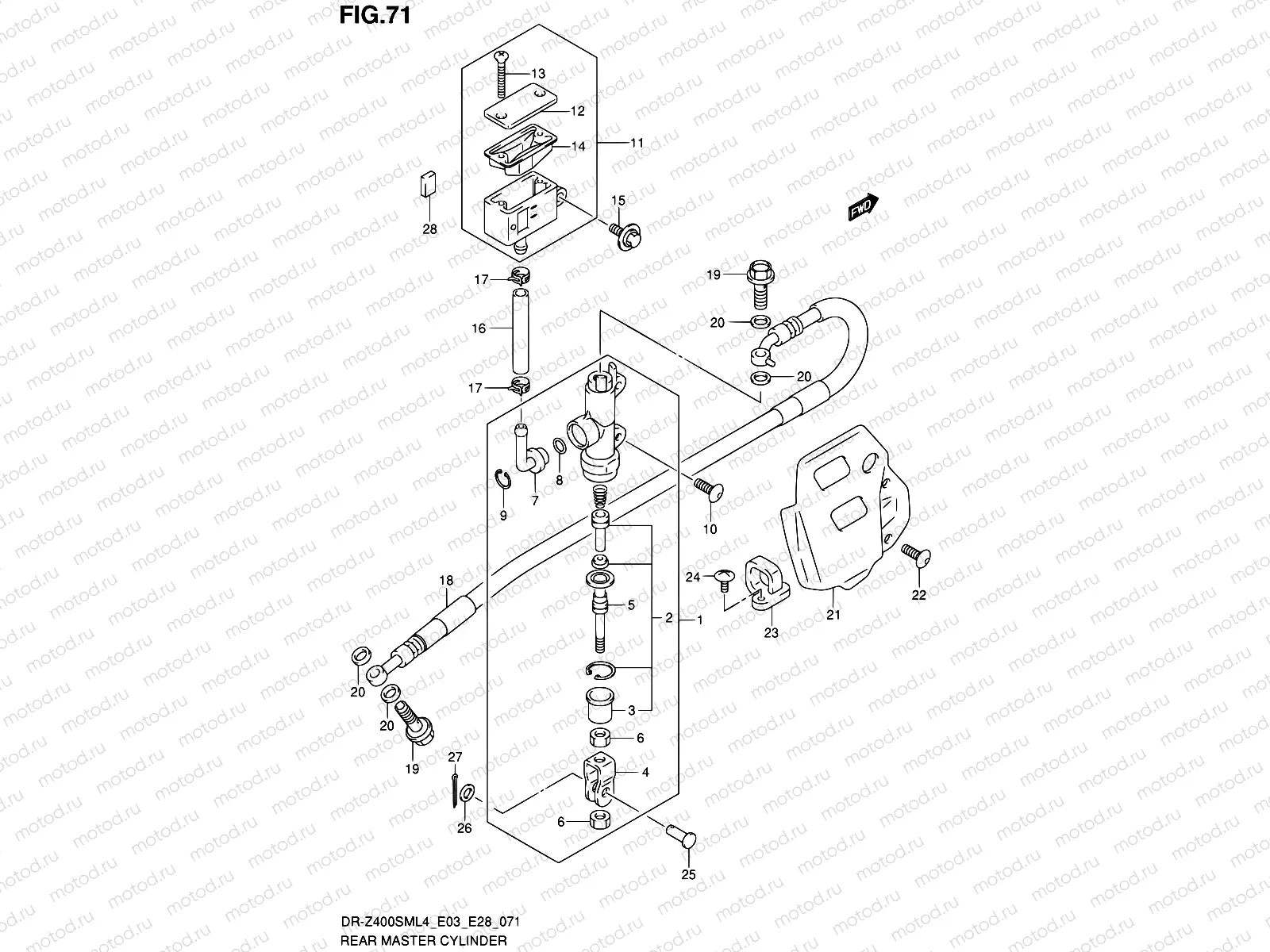 71 - REAR MASTER CYLINDER