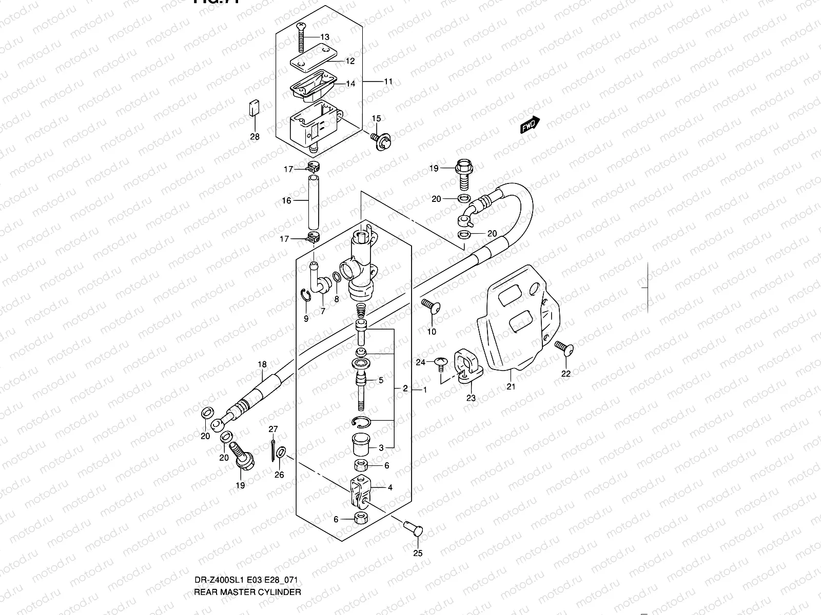 71 - REAR MASTER CYLINDER