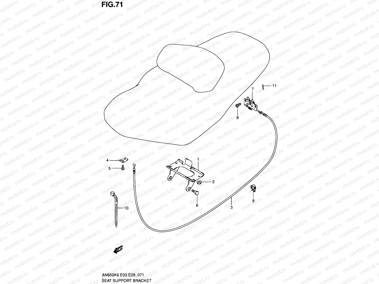 71 - SEAT SUPPORT BRACKET