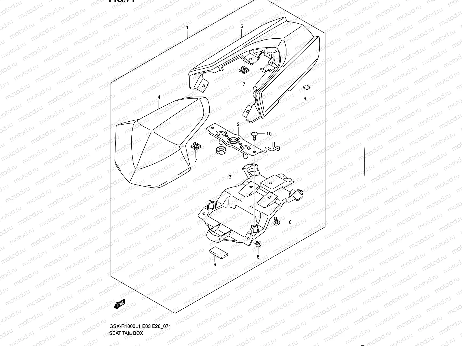71 - SEAT TAIL BOX