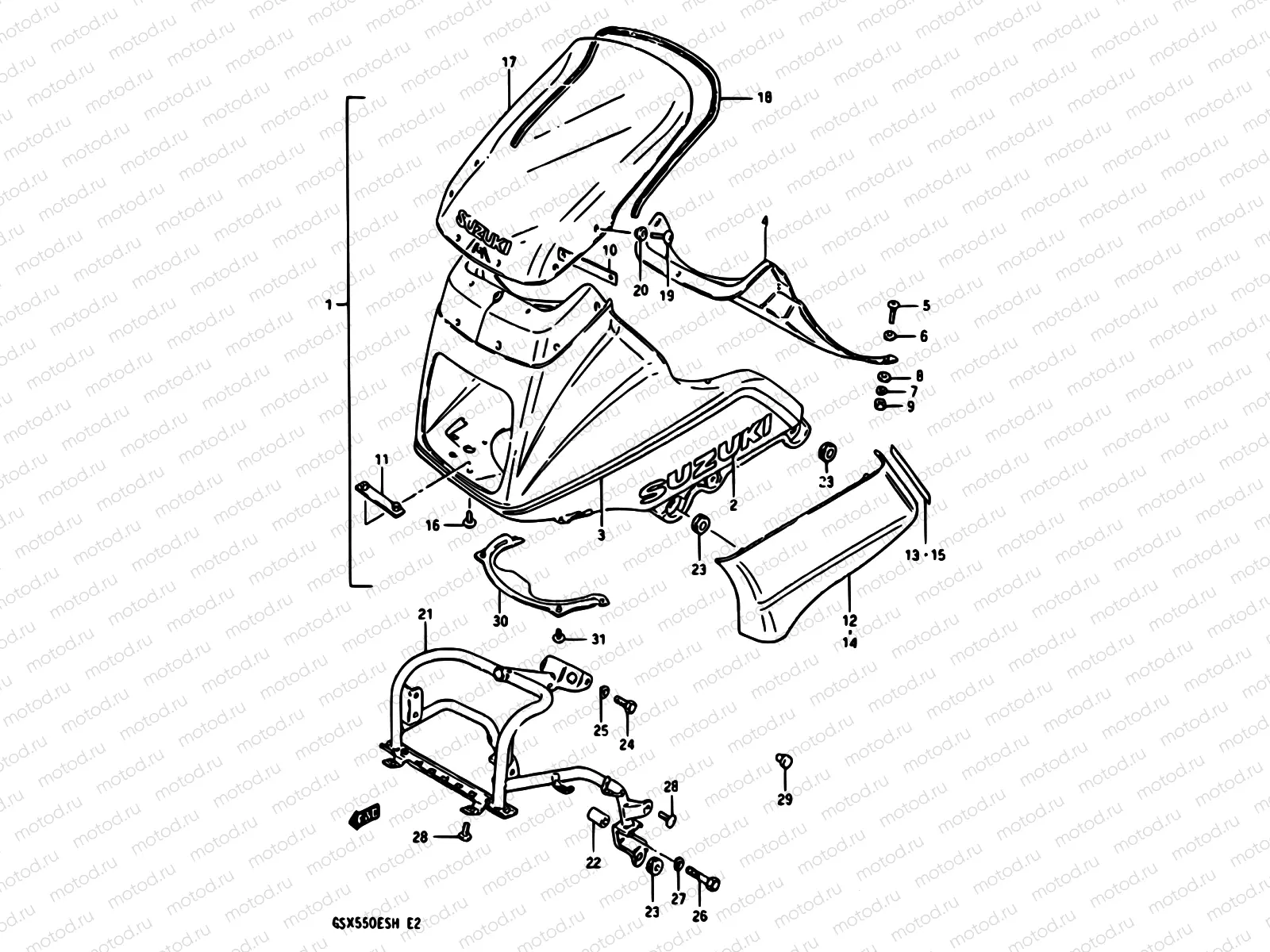 72 - COWLING (GSX550ESG)