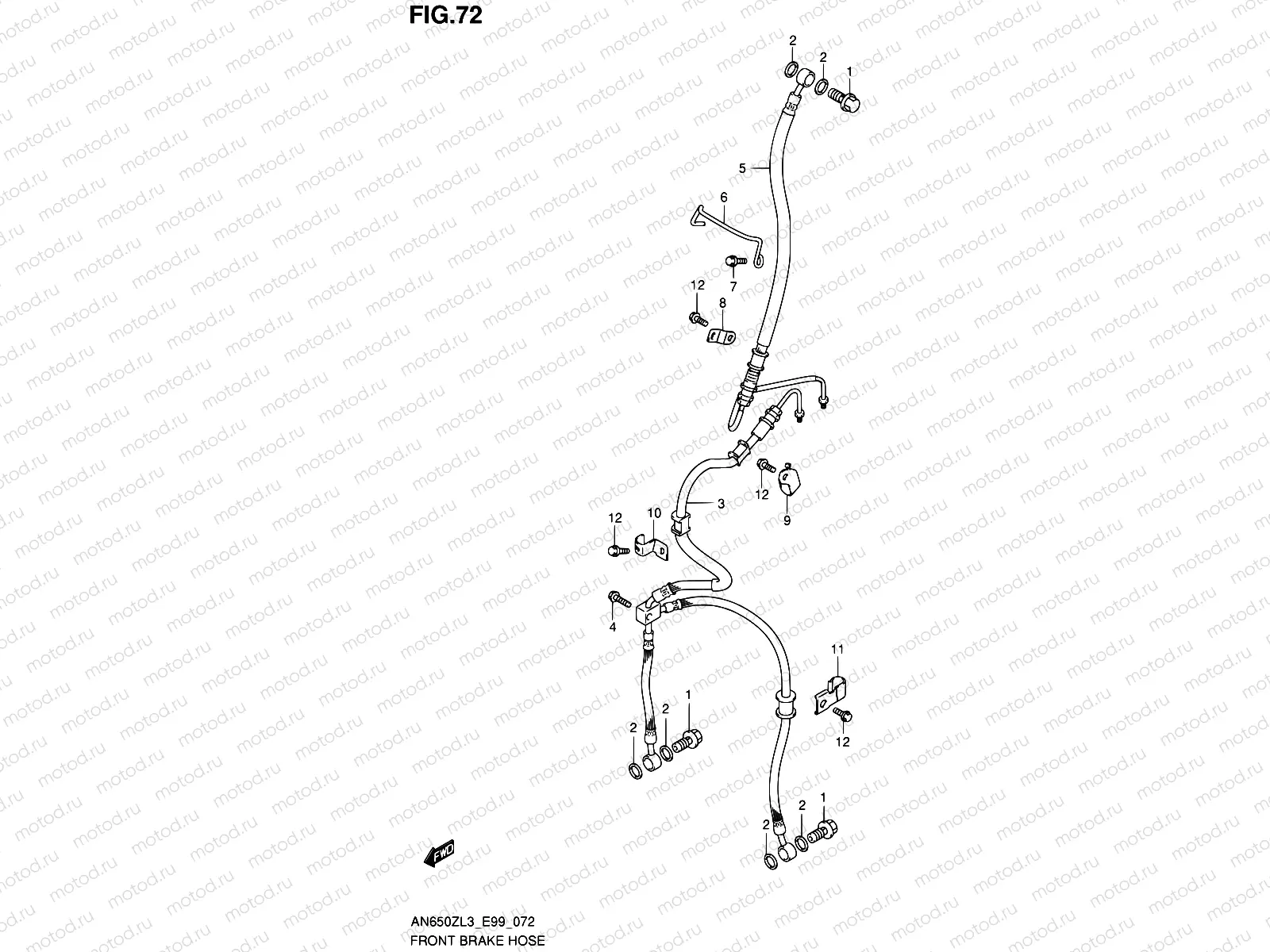 72 - FRONT BRAKE HOSE