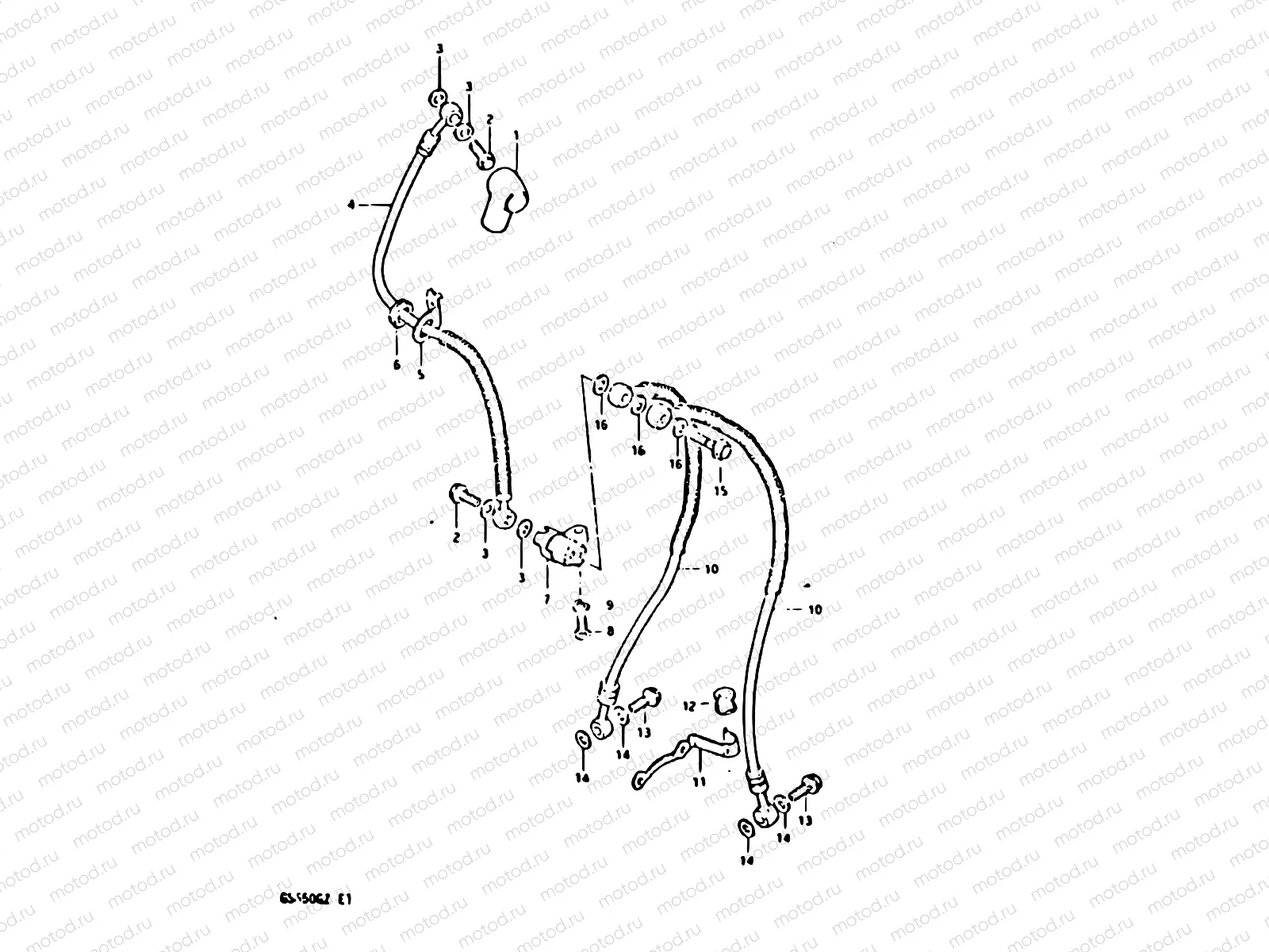 72 - FRONT BRAKE HOSE (MODEL X)