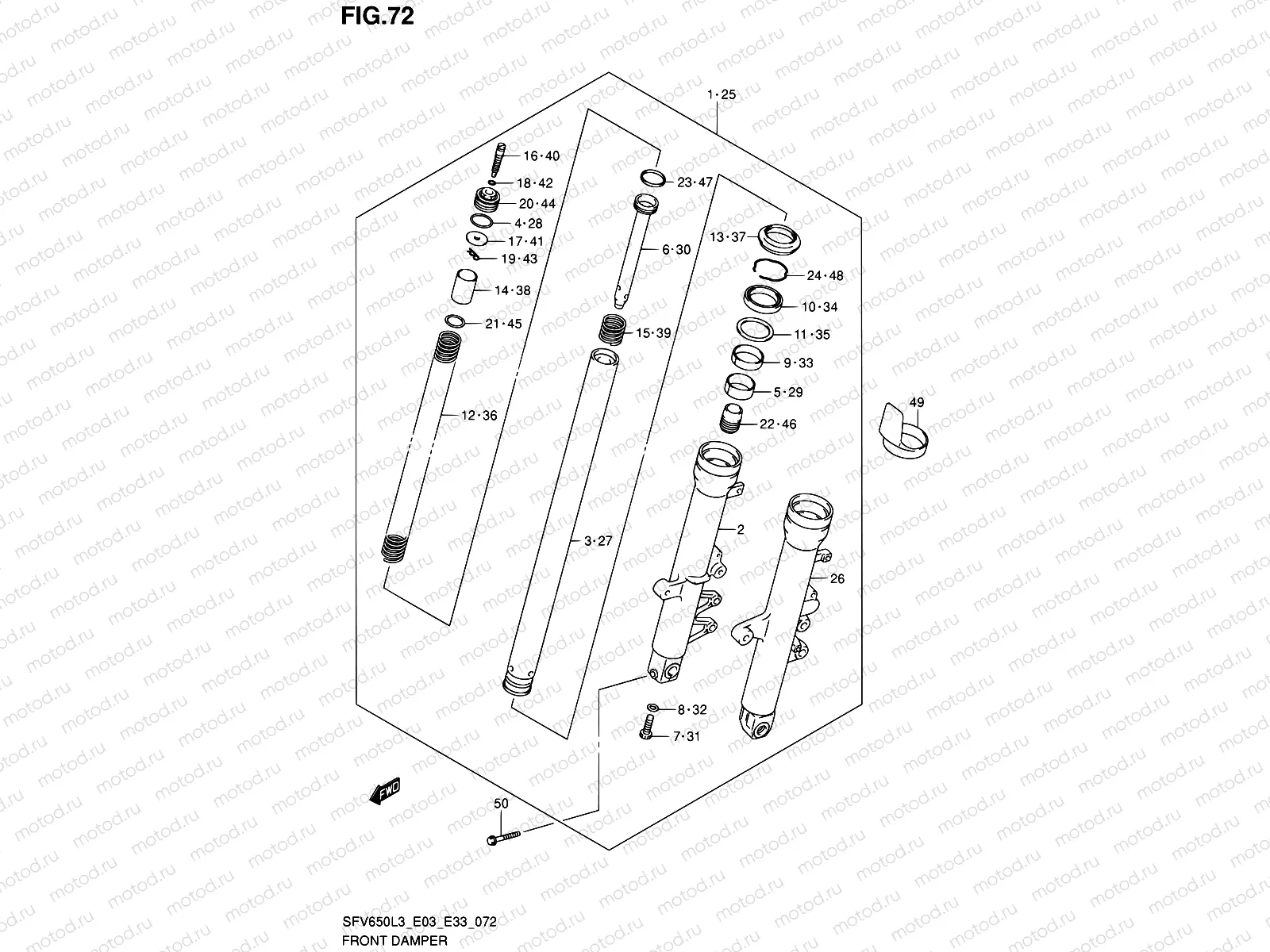 72 - FRONT DAMPER (SFV650L3 E33)