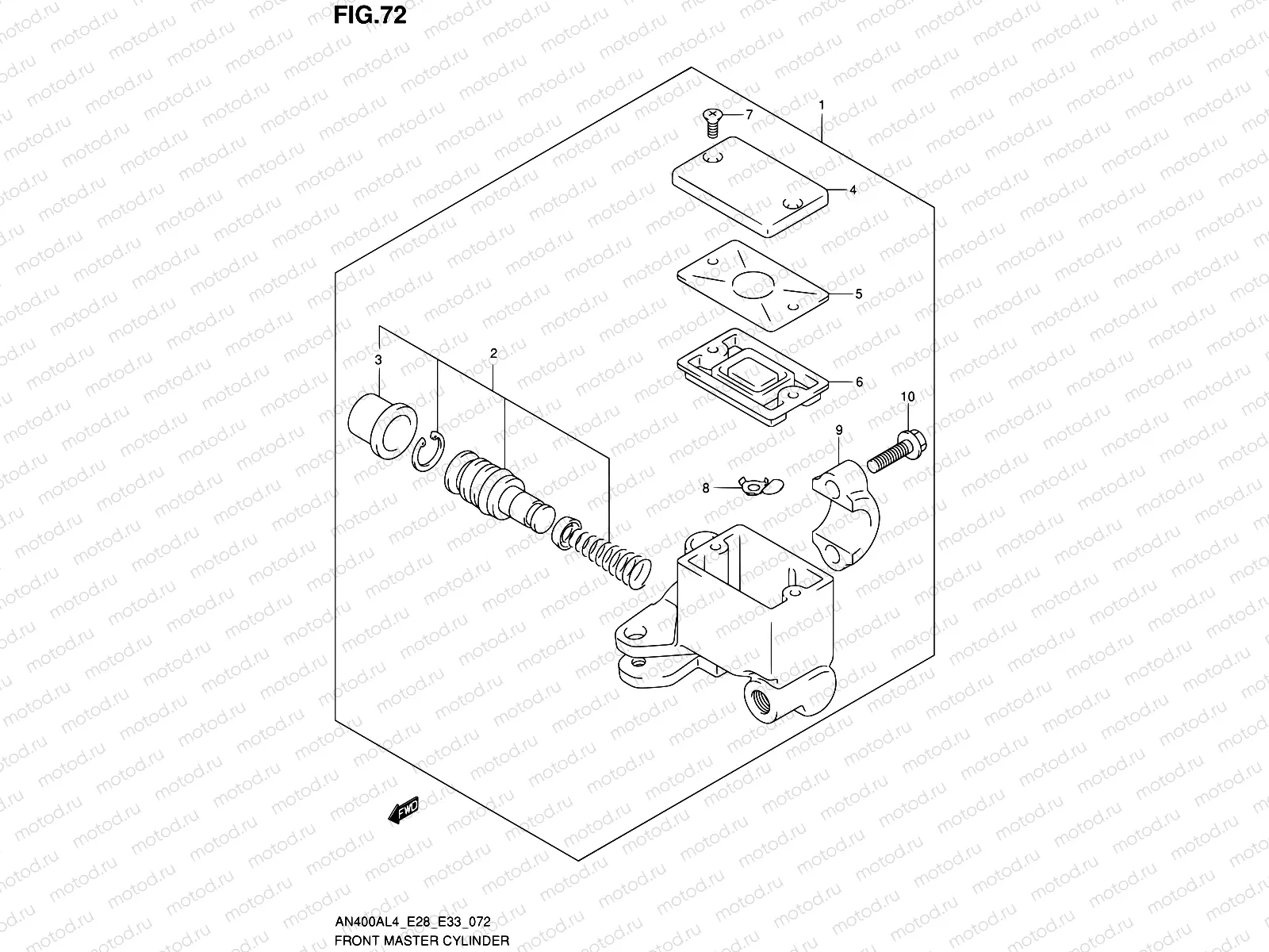 72 - FRONT MASTER CYLINDER