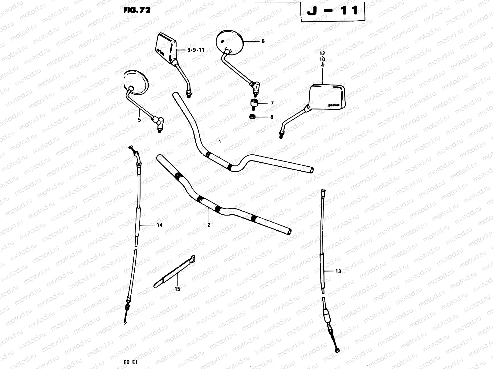 72 - HANDLEBAR (MODEL Z)