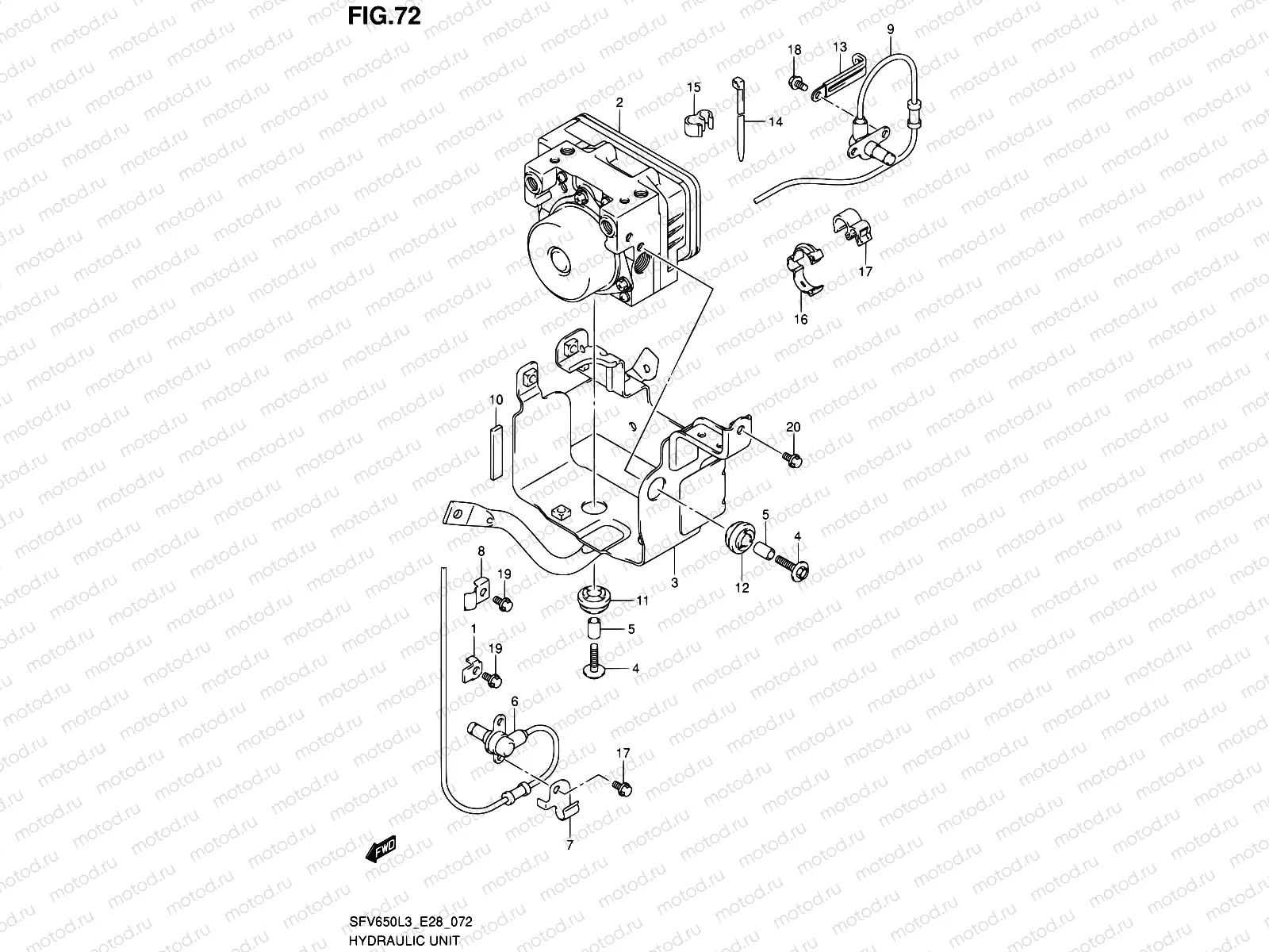 72 - HYDRAULIC UNIT (SFV650AL3 E28)