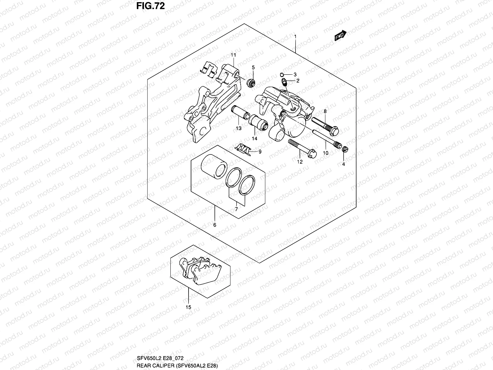 72 - REAR CALIPER (SFV650AL2 E28)