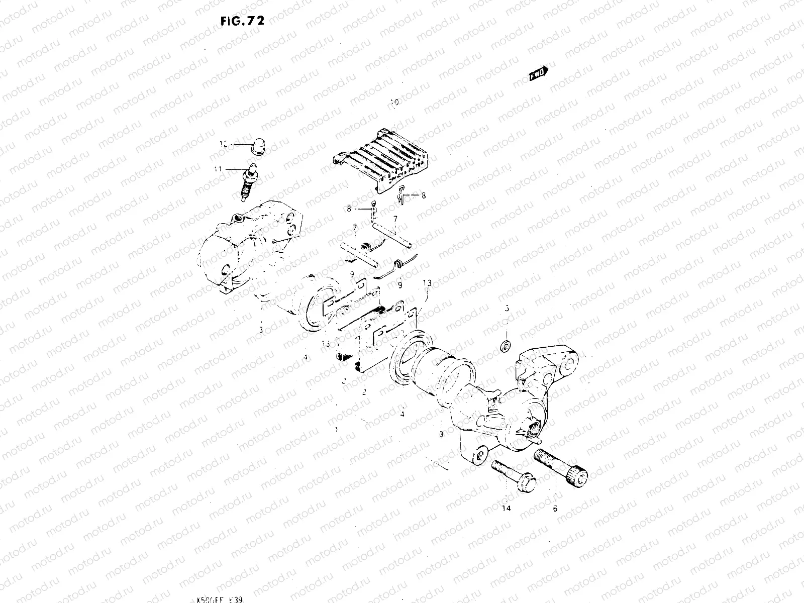 72 - REAR CALIPERS (MODEL F)