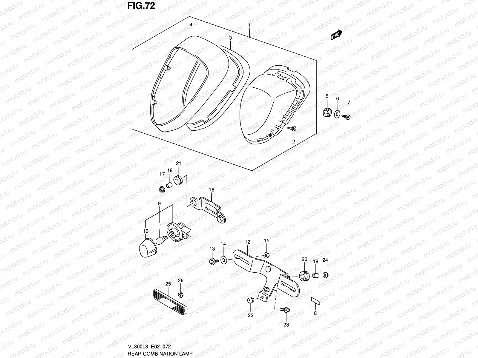 72 - REAR COMBINATION LAMP