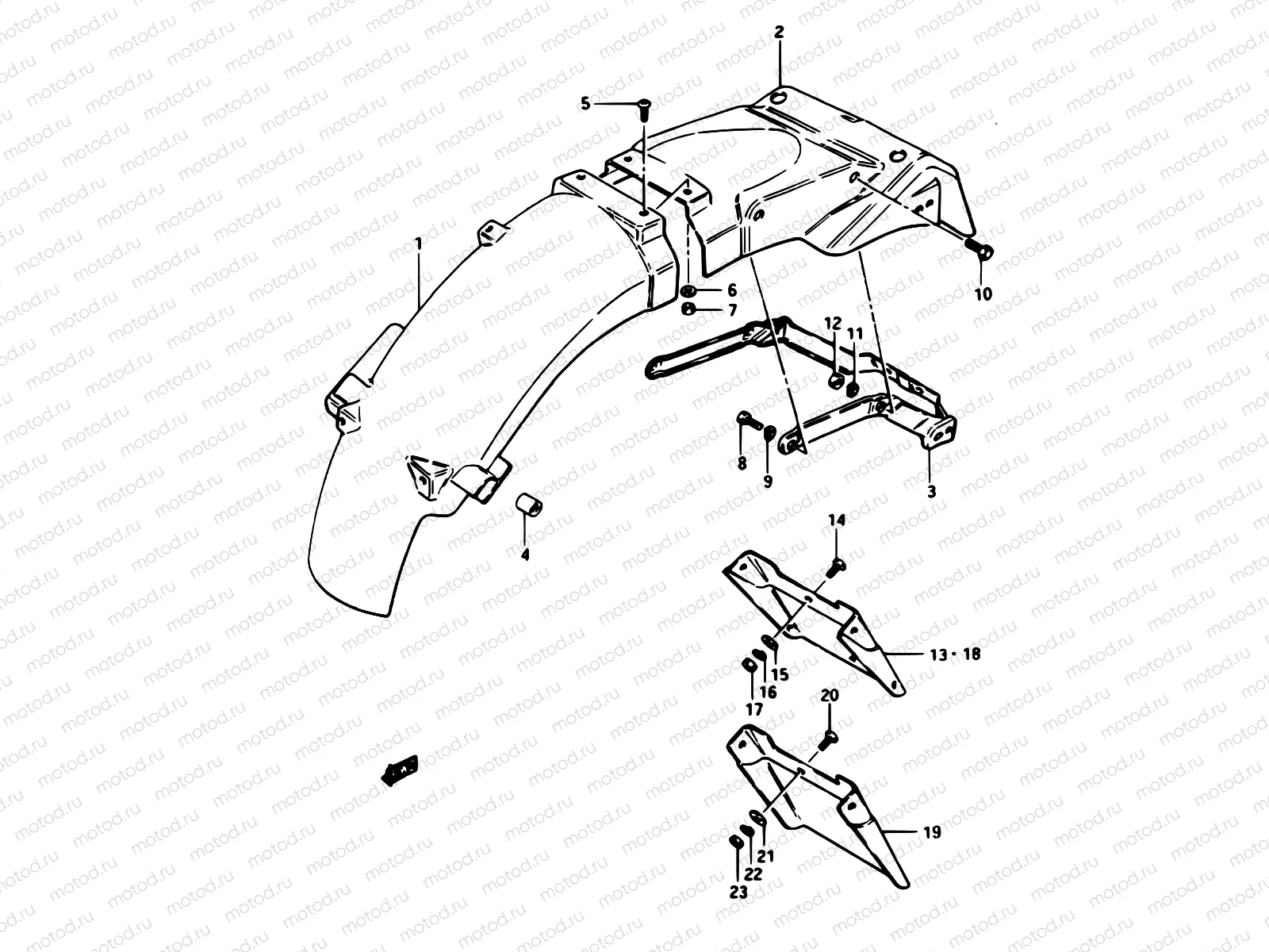 72 - REAR FENDER