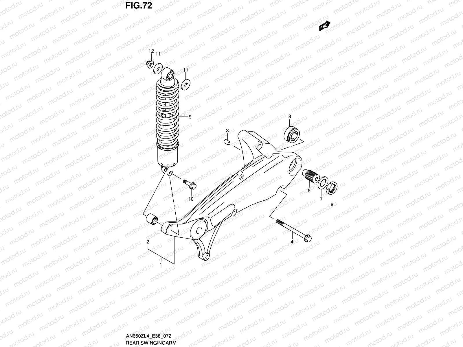 72 - REAR SWINGINGARM