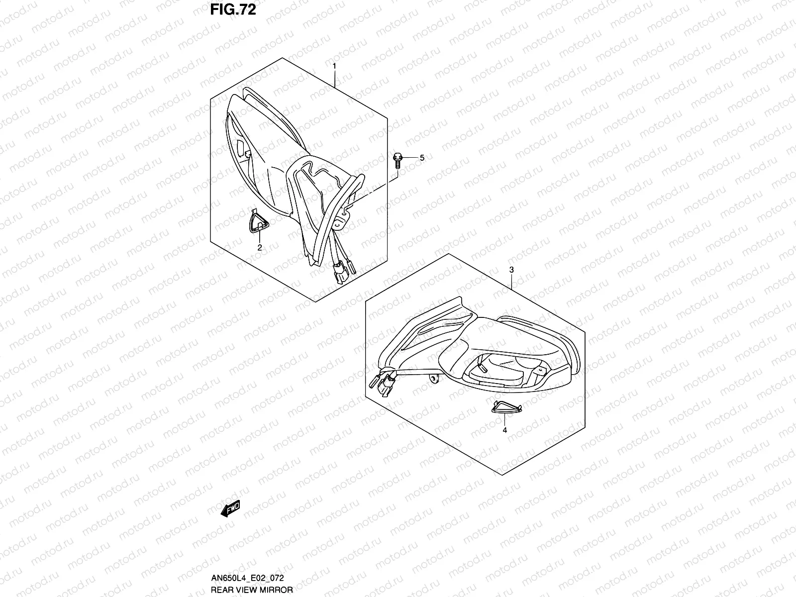 72 - REAR VIEW MIRROR