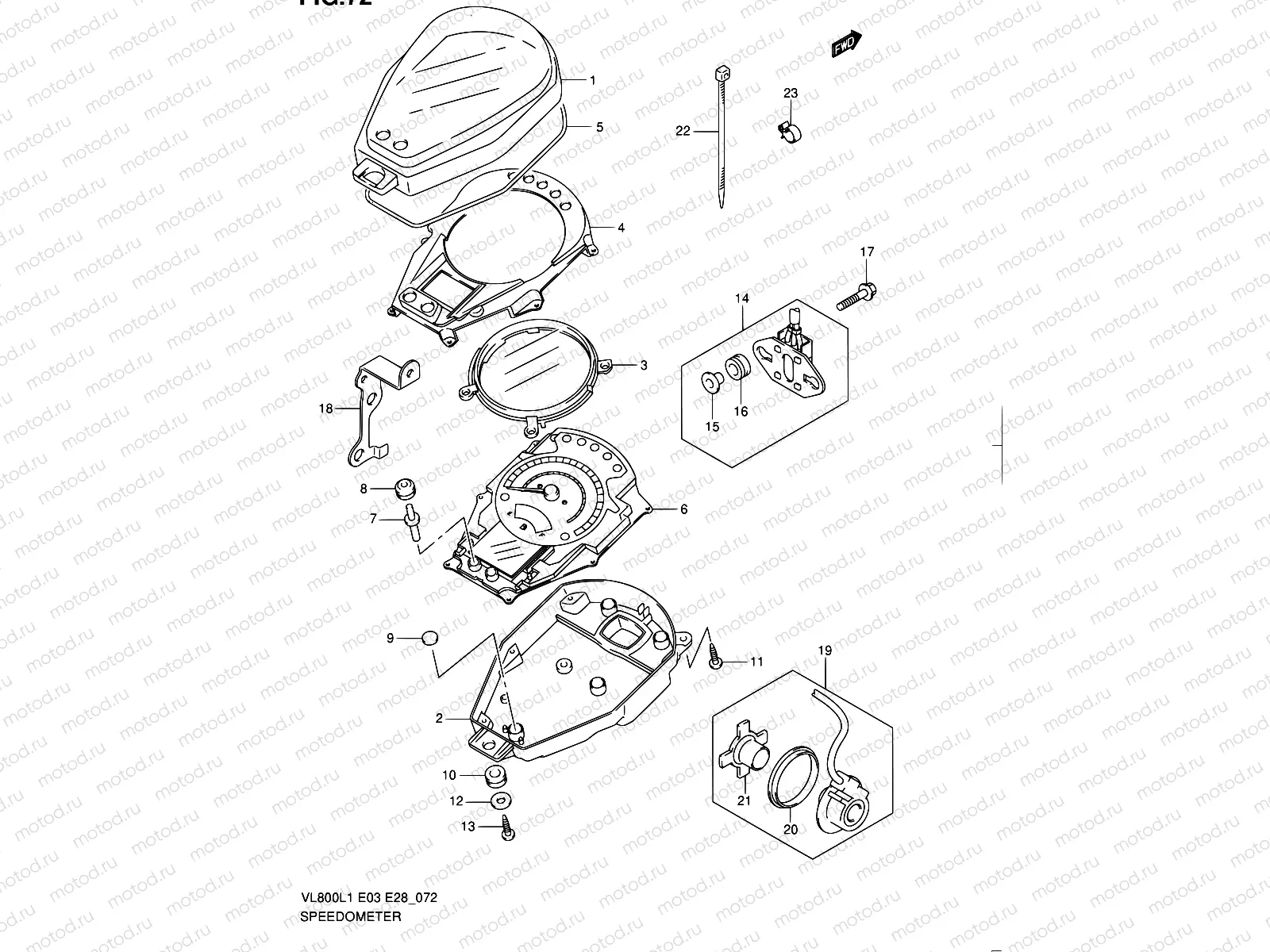 72 - SPEEDOMETER (VL800CL1 E03)