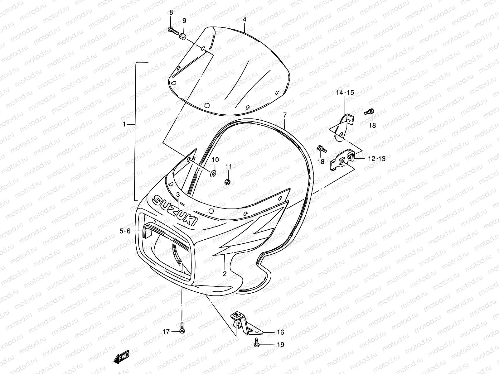72B - COWLING (GS125SR/ESR P37)