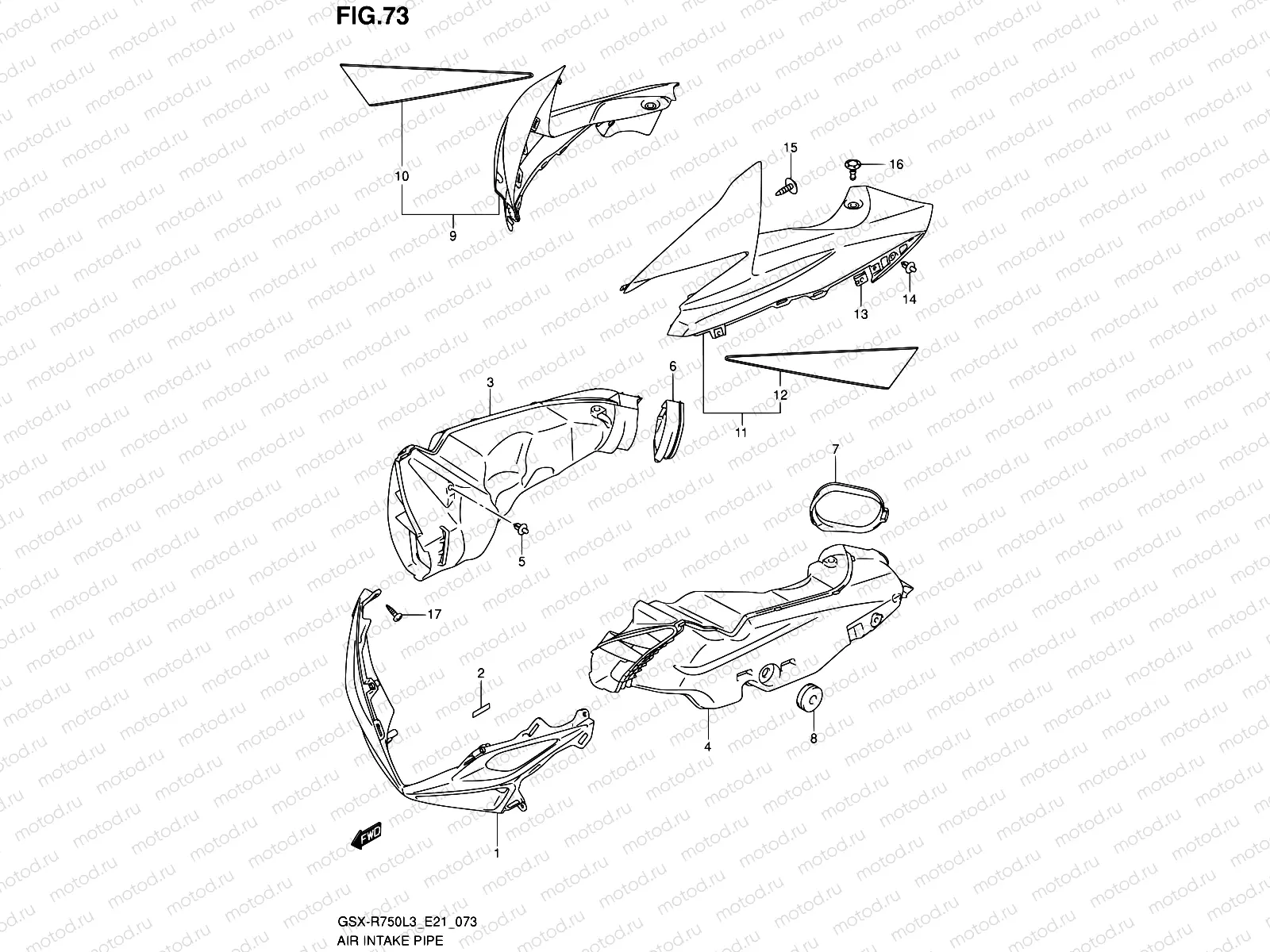 73 - AIR INTAKE PIPE (AA3)