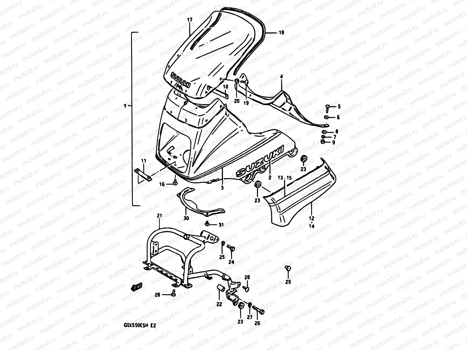 73 - COWLING (GSX550ESH)