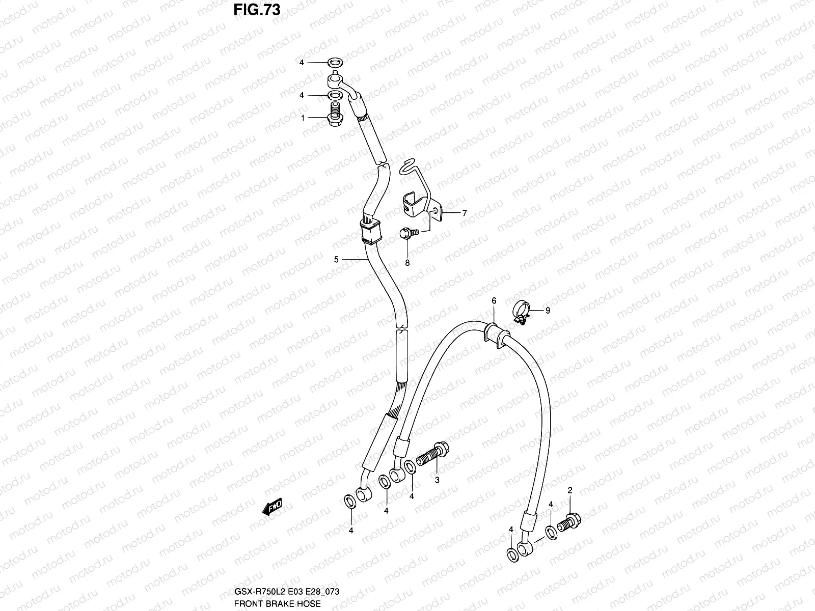 73 - FRONT BRAKE HOSE