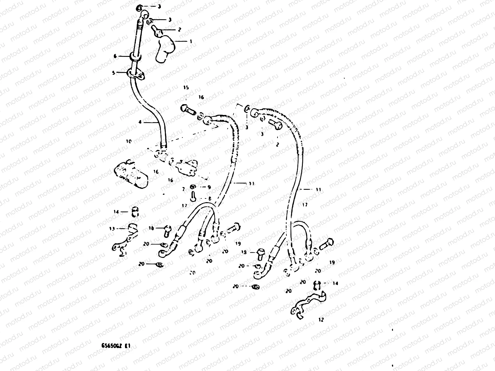 73 - FRONT BRAKE HOSE (MODEL Z)