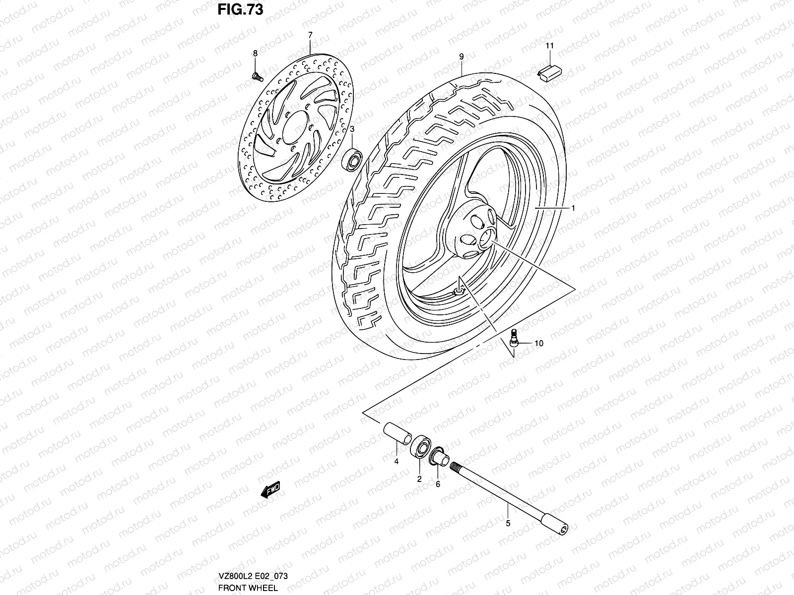 73 - FRONT WHEEL