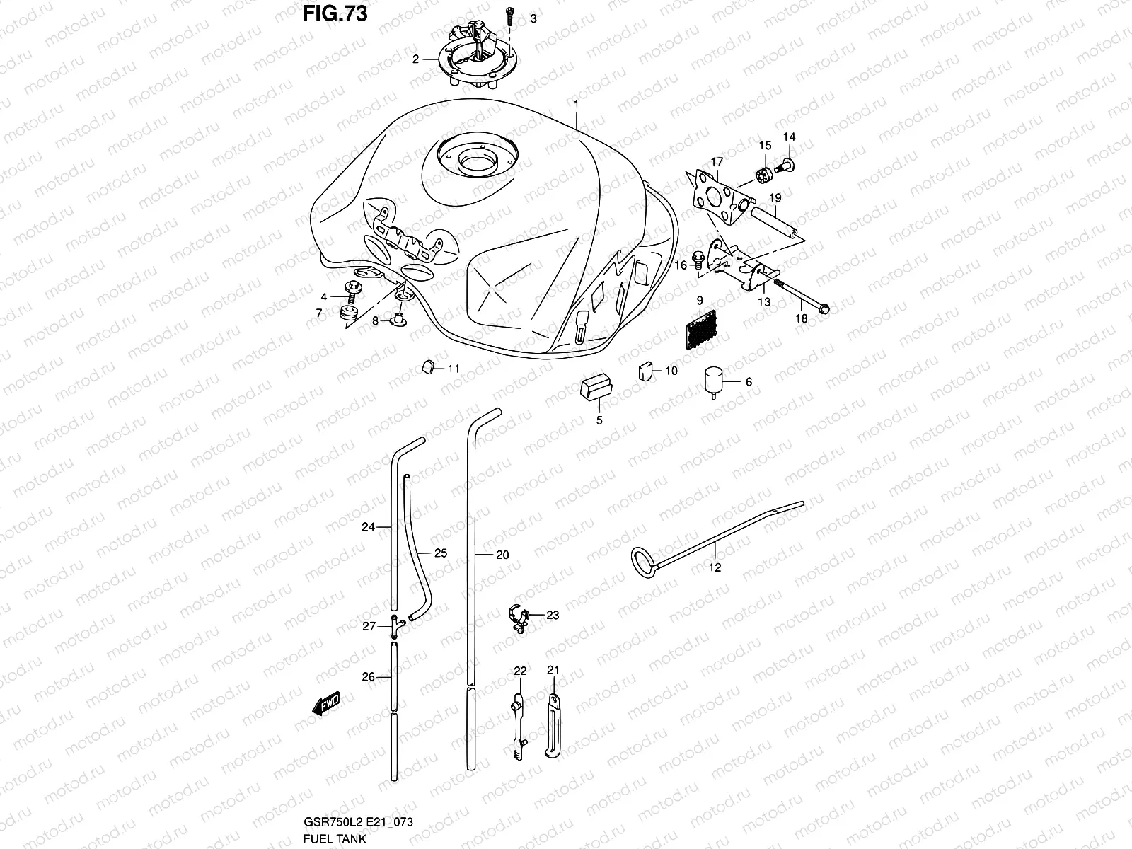 73 - FUEL TANK (GSR750AUEL2 E21)