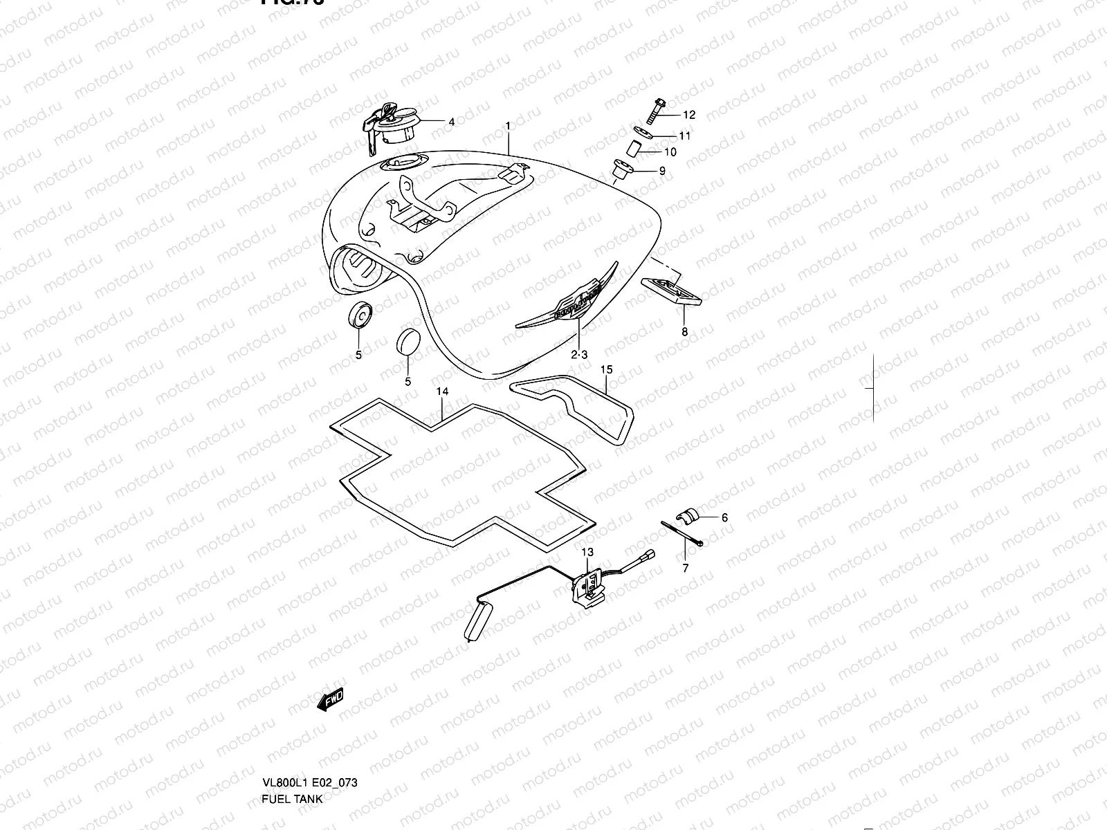 73 - FUEL TANK (VL800L1 E24)