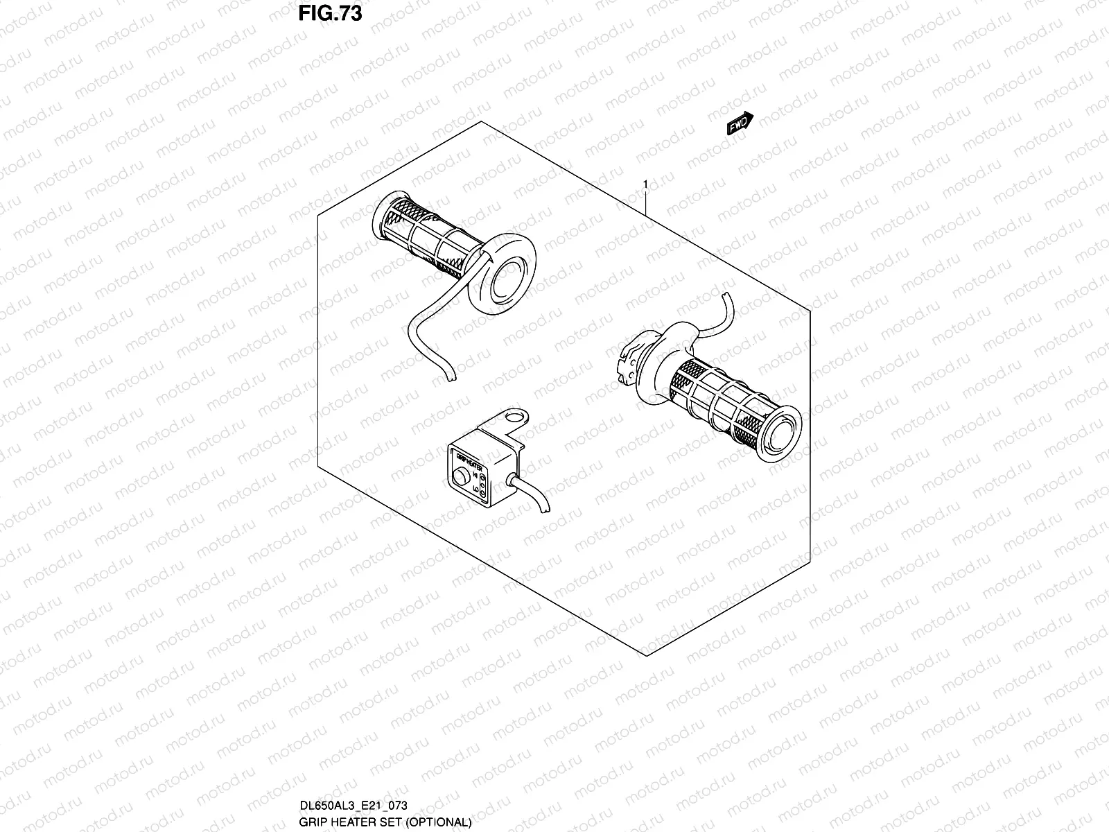 73 - GRIP HEATER SET (OPTIONAL)