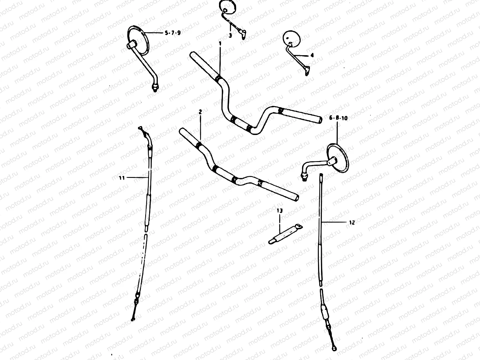 73 - HANDLEBAR (GSX400ET, GSX400EX)