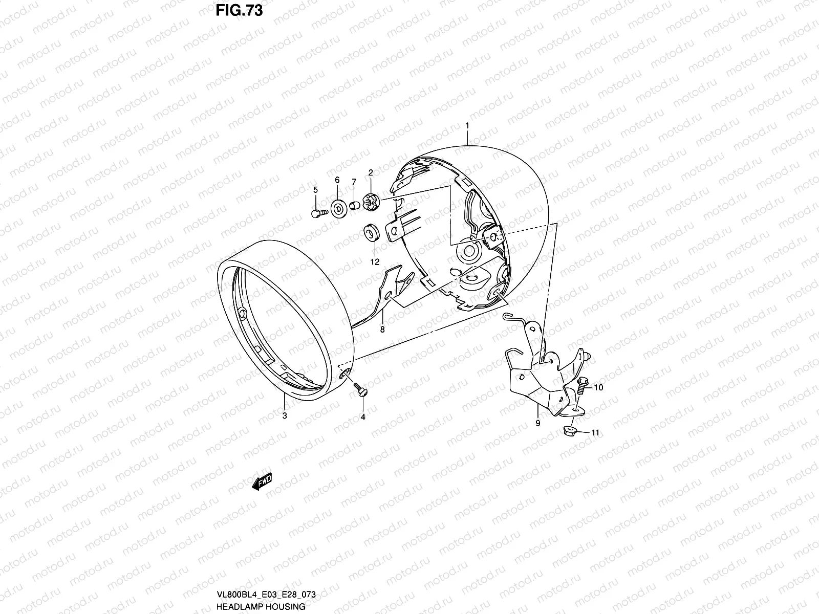 73 - HEADLAMP HOUSING