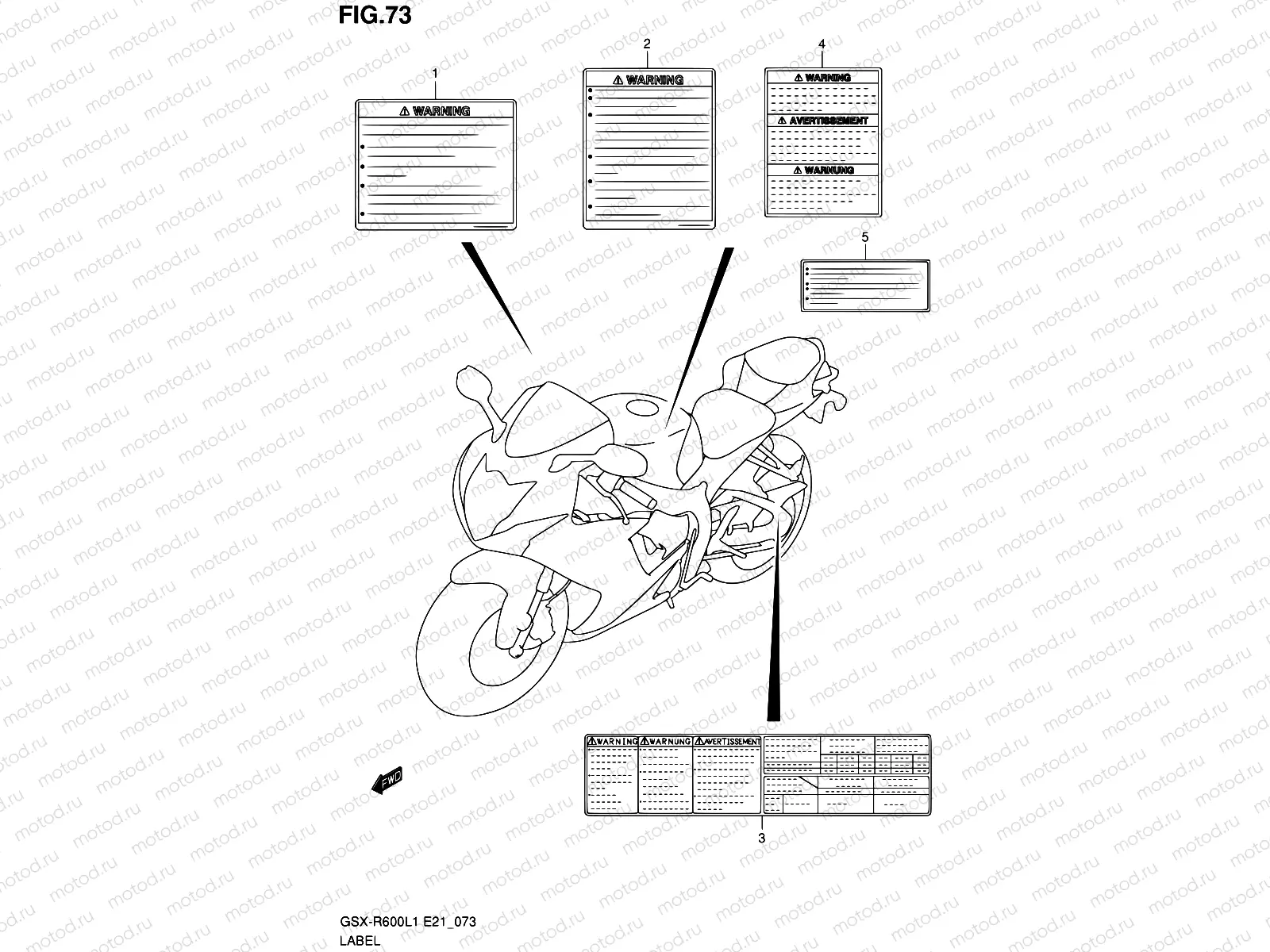 73 - LABEL (GSX-R600UEL1 E21)