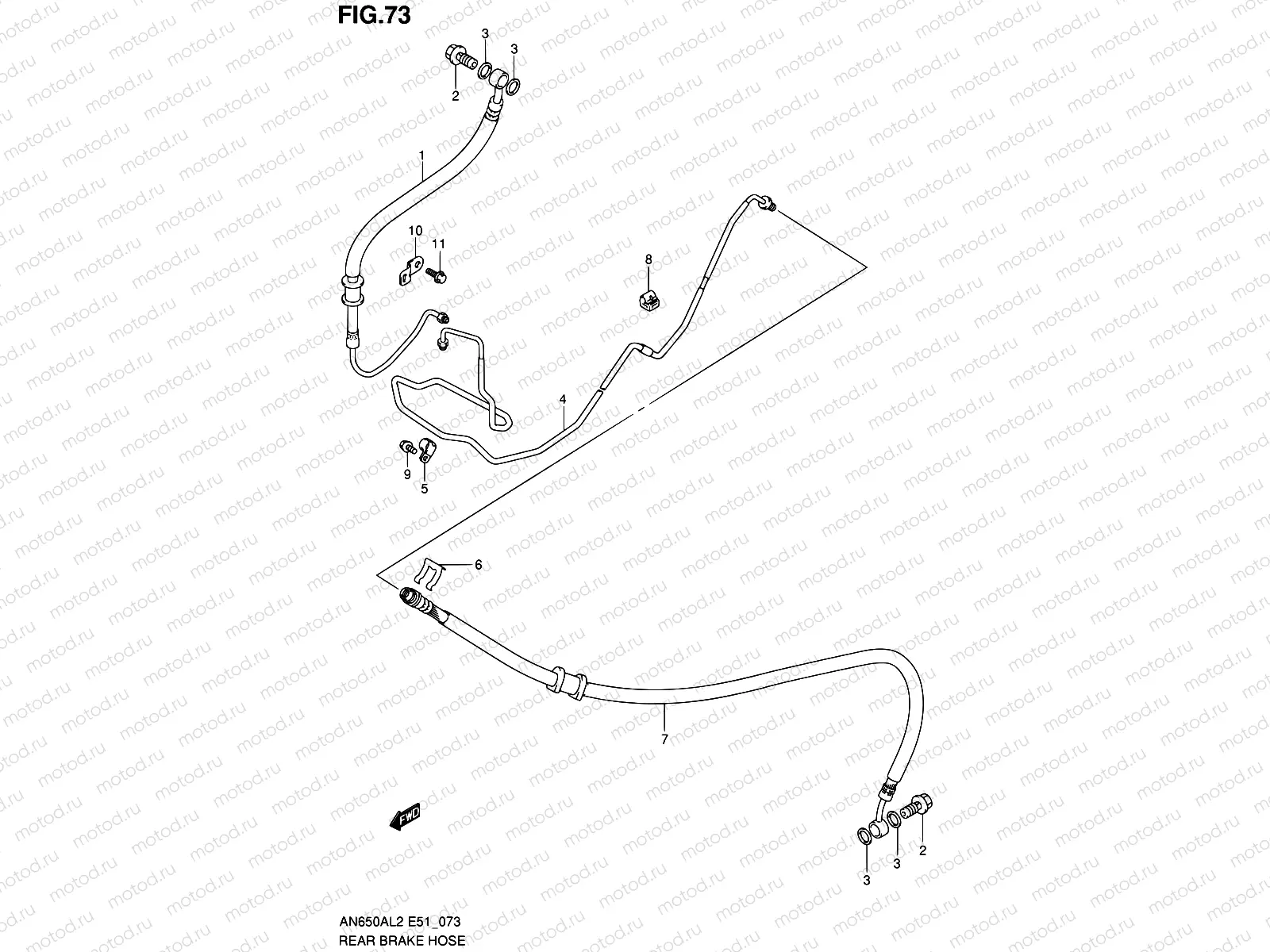 73 - REAR BRAKE HOSE