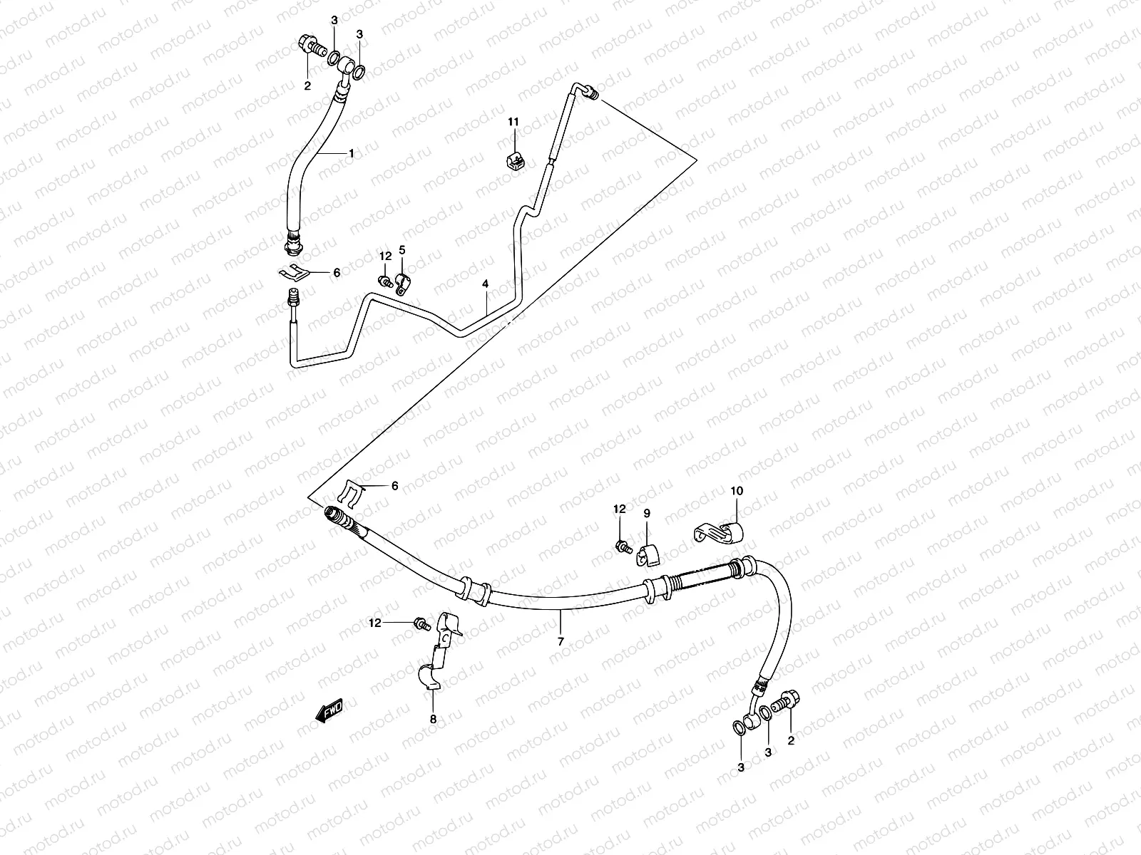 73 - REAR BRAKE HOSE (MODEL K3/AN650K4/K5)