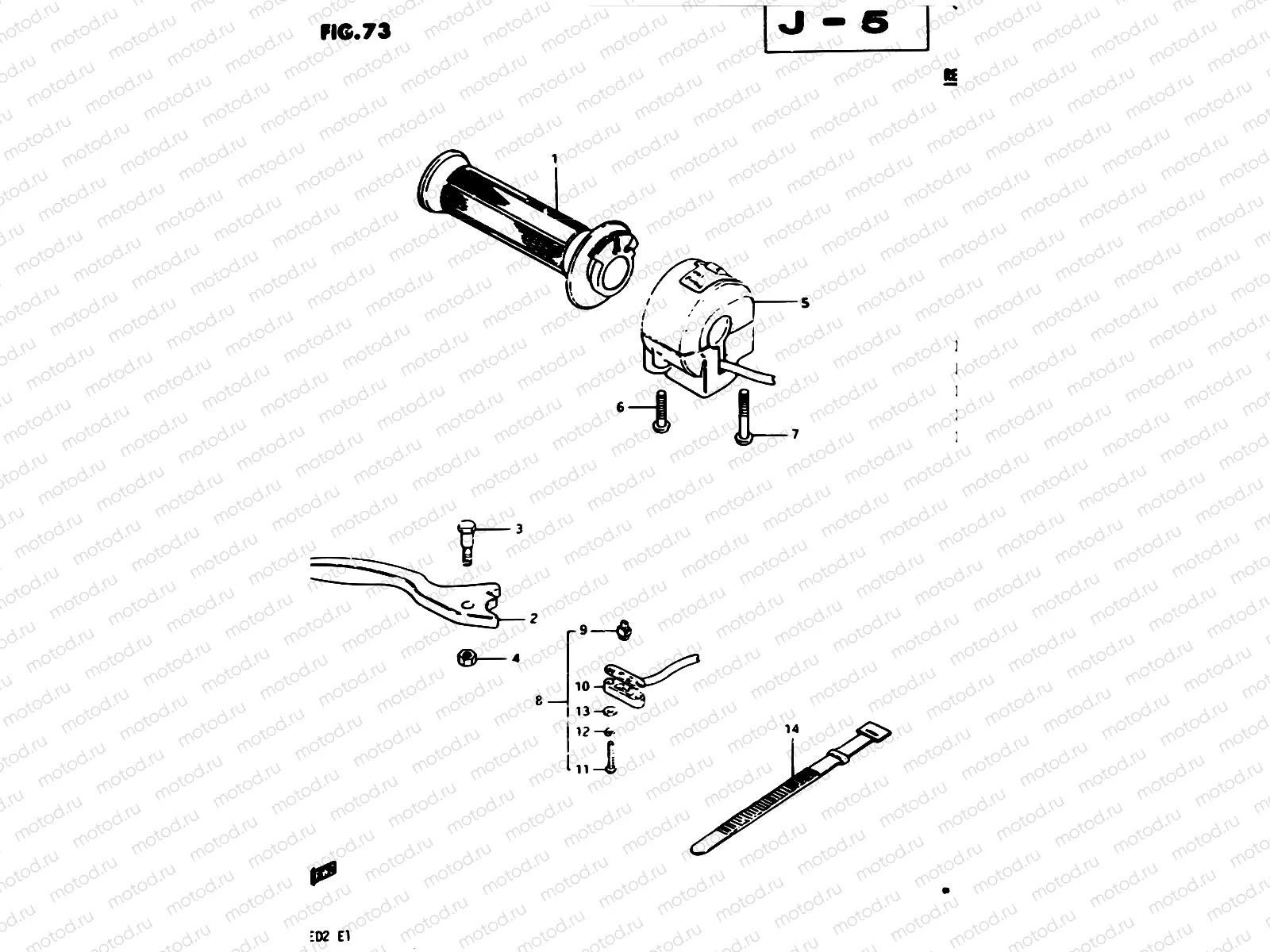 73 - RIGHT HANDLE SWITCH (MODEL D)