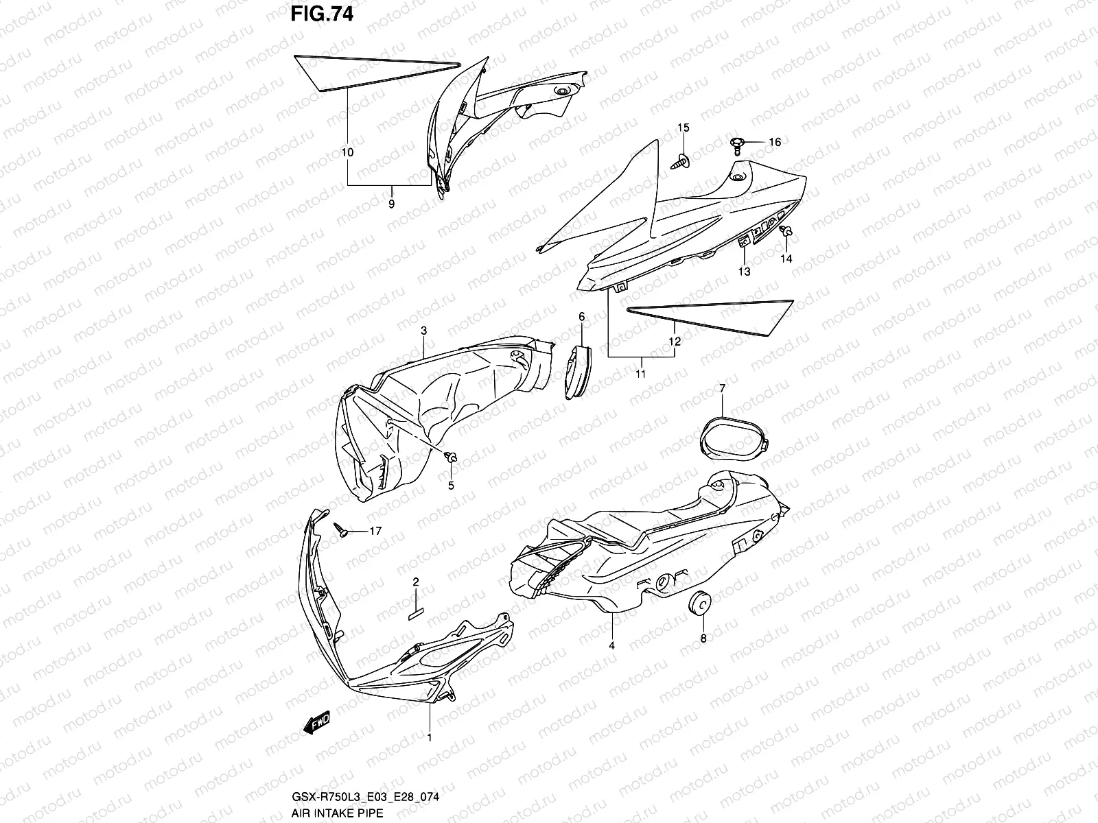 74 - AIR INTAKE PIPE (AA3)
