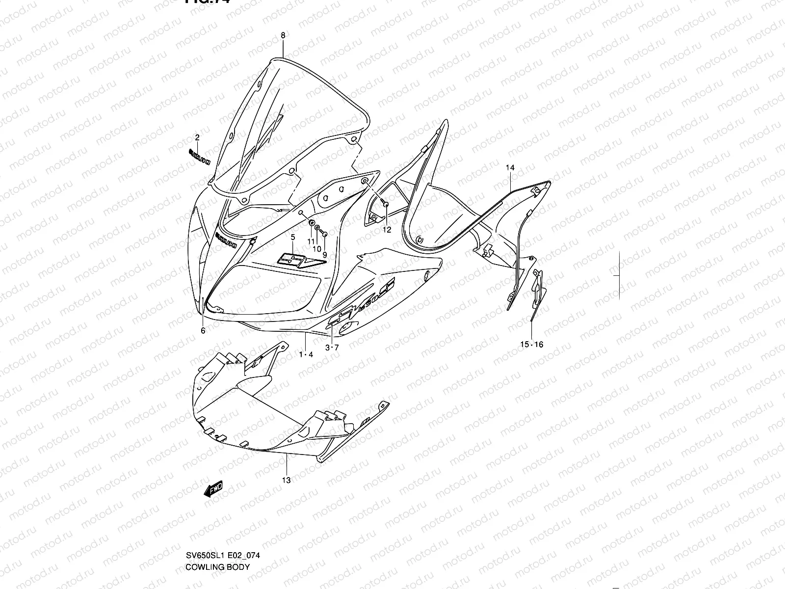 74 - COWLING BODY
