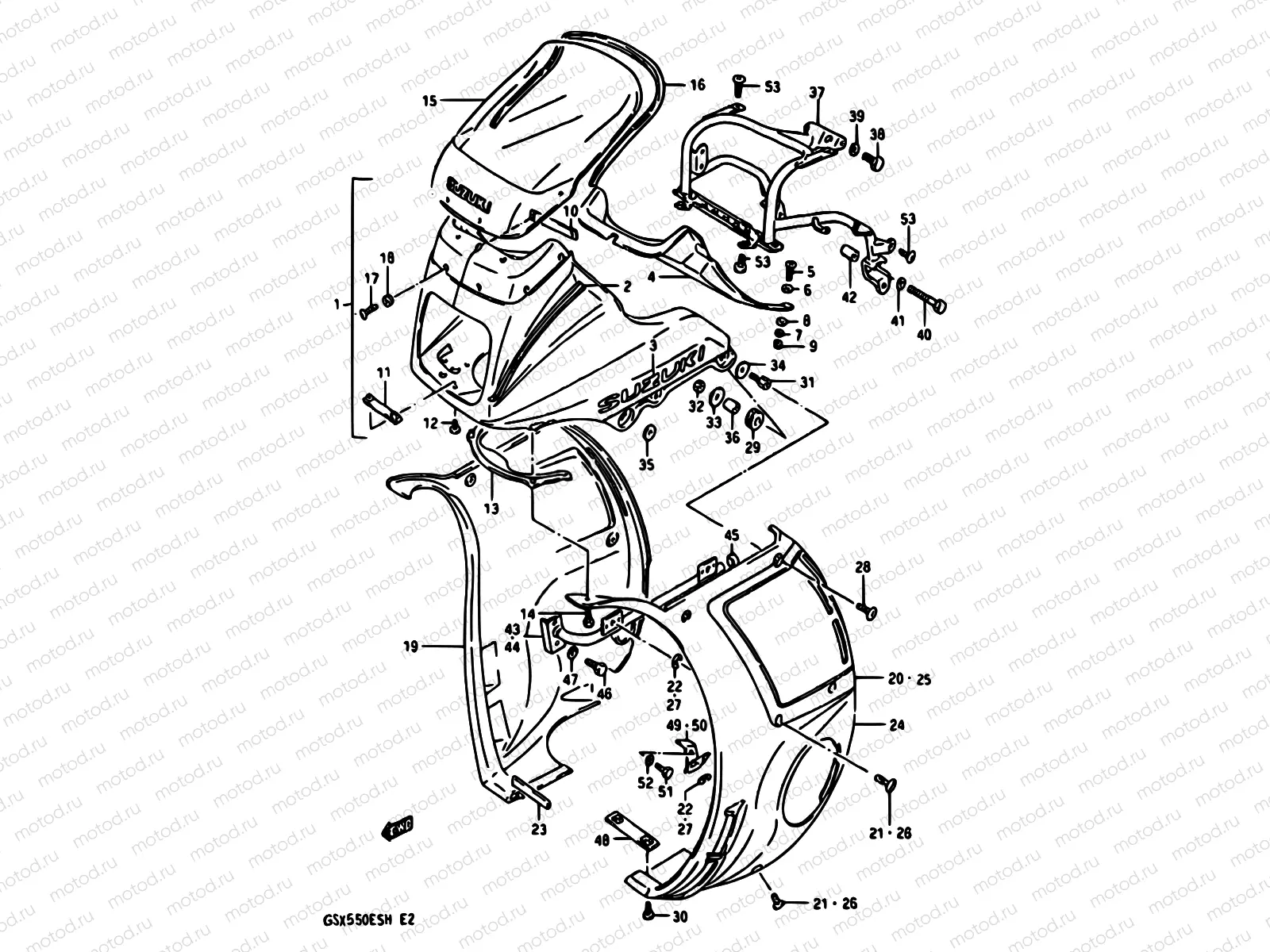 74 - COWLING (GSX550EFF)