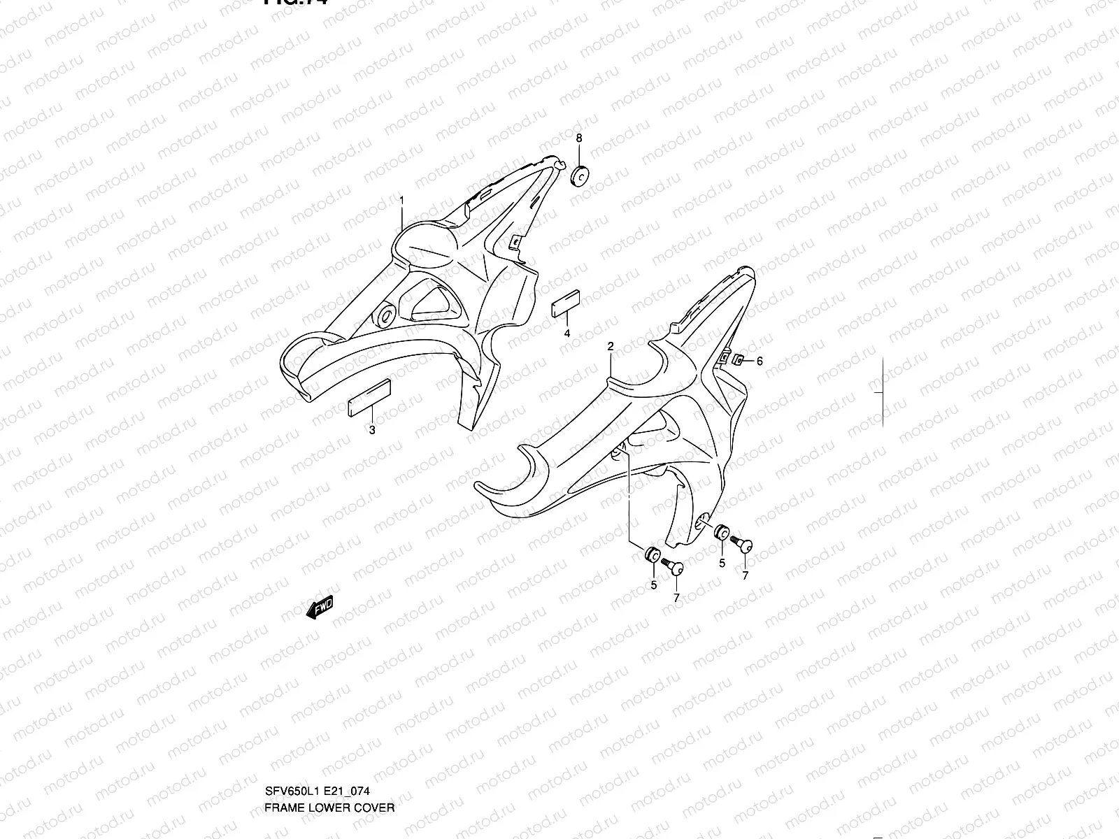 74 - FRAME LOWER COVER