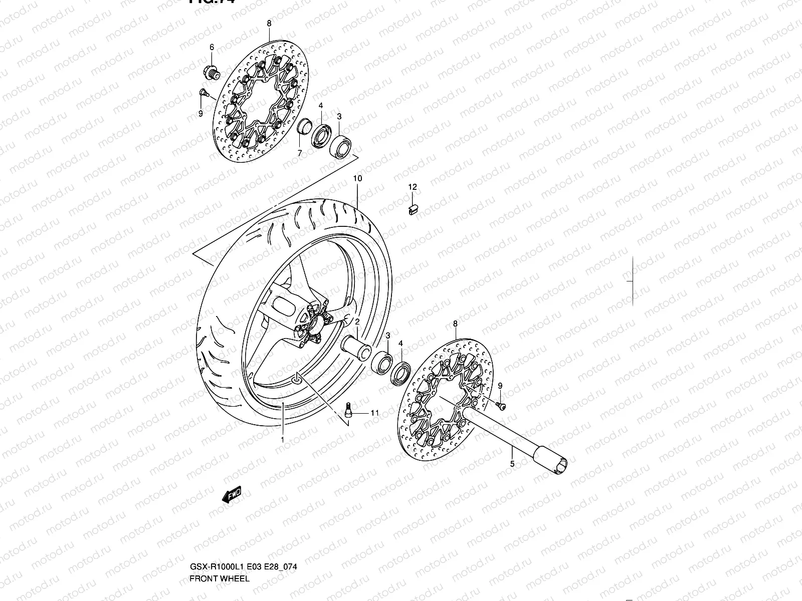 74 - FRONT WHEEL