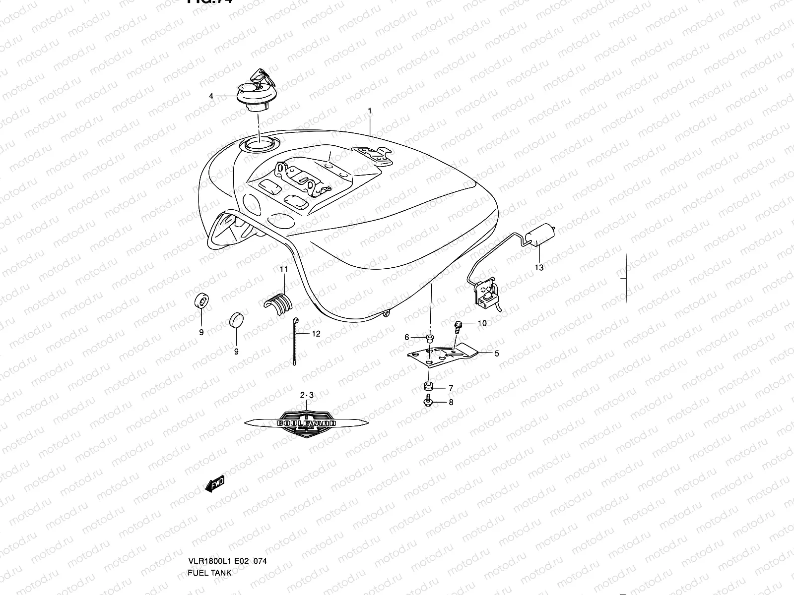 74 - FUEL TANK (VLR1800L1 E24)