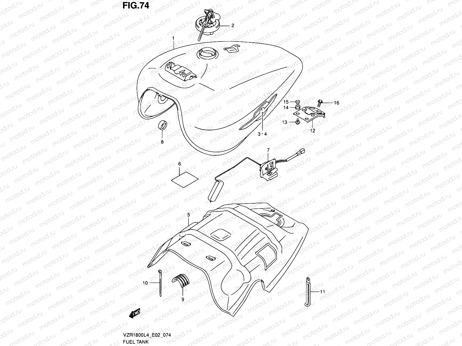 74 - FUEL TANK (VZR1800UFL4 E19)