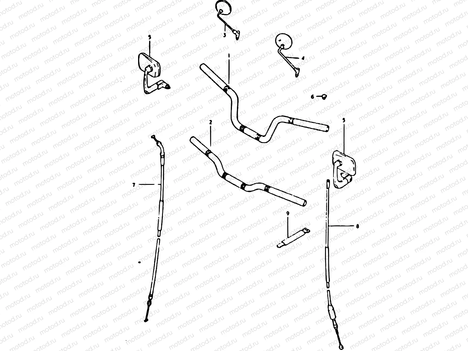 74 - HANDLEBAR (GSX400ST, GSX400SX)