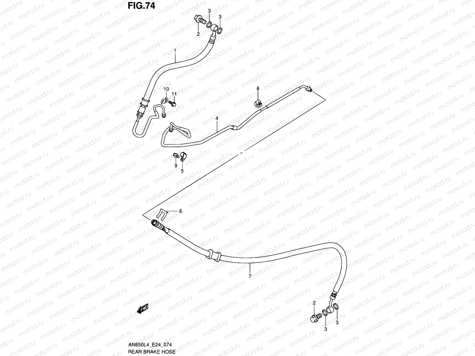 74 - REAR BRAKE HOSE