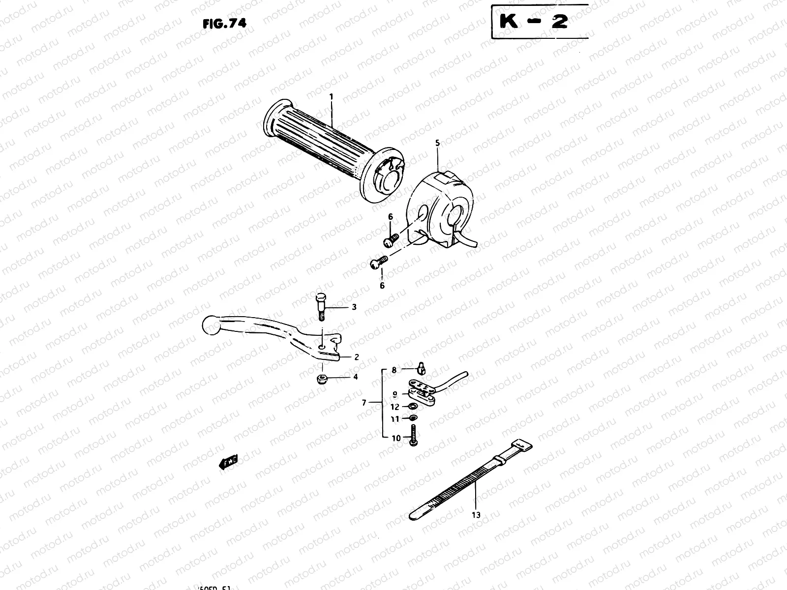 74 - RIGHT HANDLE SWITCH (MODEL Z)