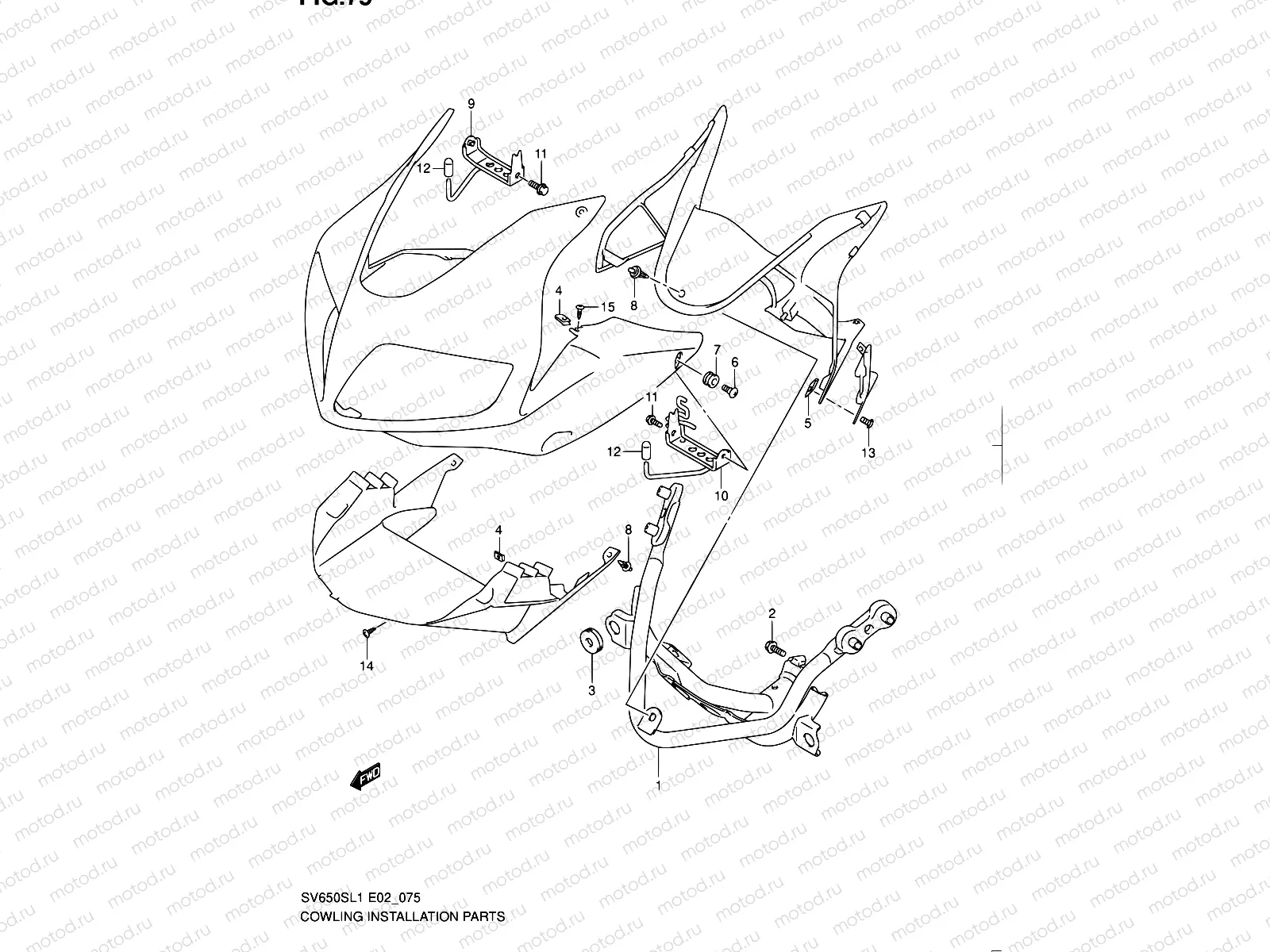 75 - COWLING INSTALLATION PARTS