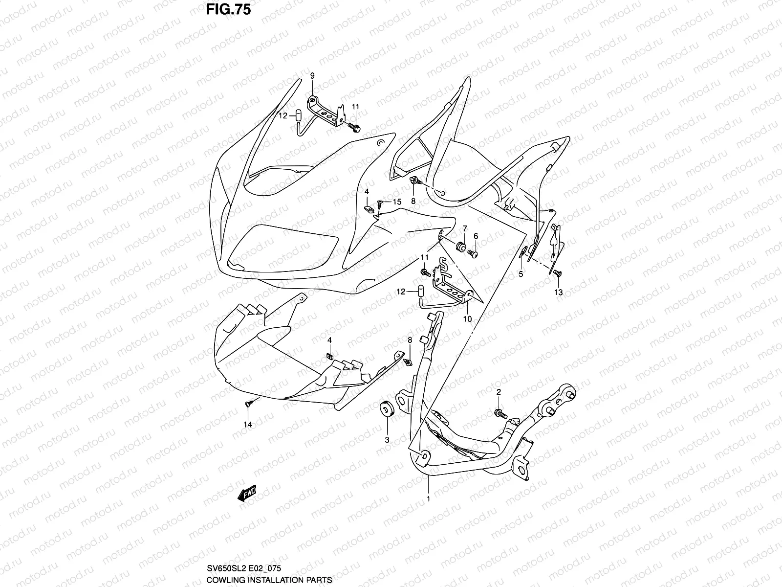 75 - COWLING INSTALLATION PARTS