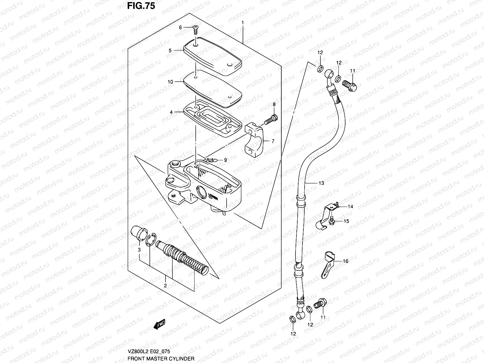 75 - FRONT MASTER CYLINDER